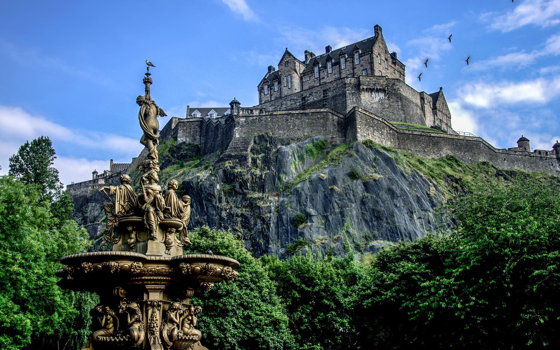 Architecture Castle Edinburgh Scotland 1920x1200