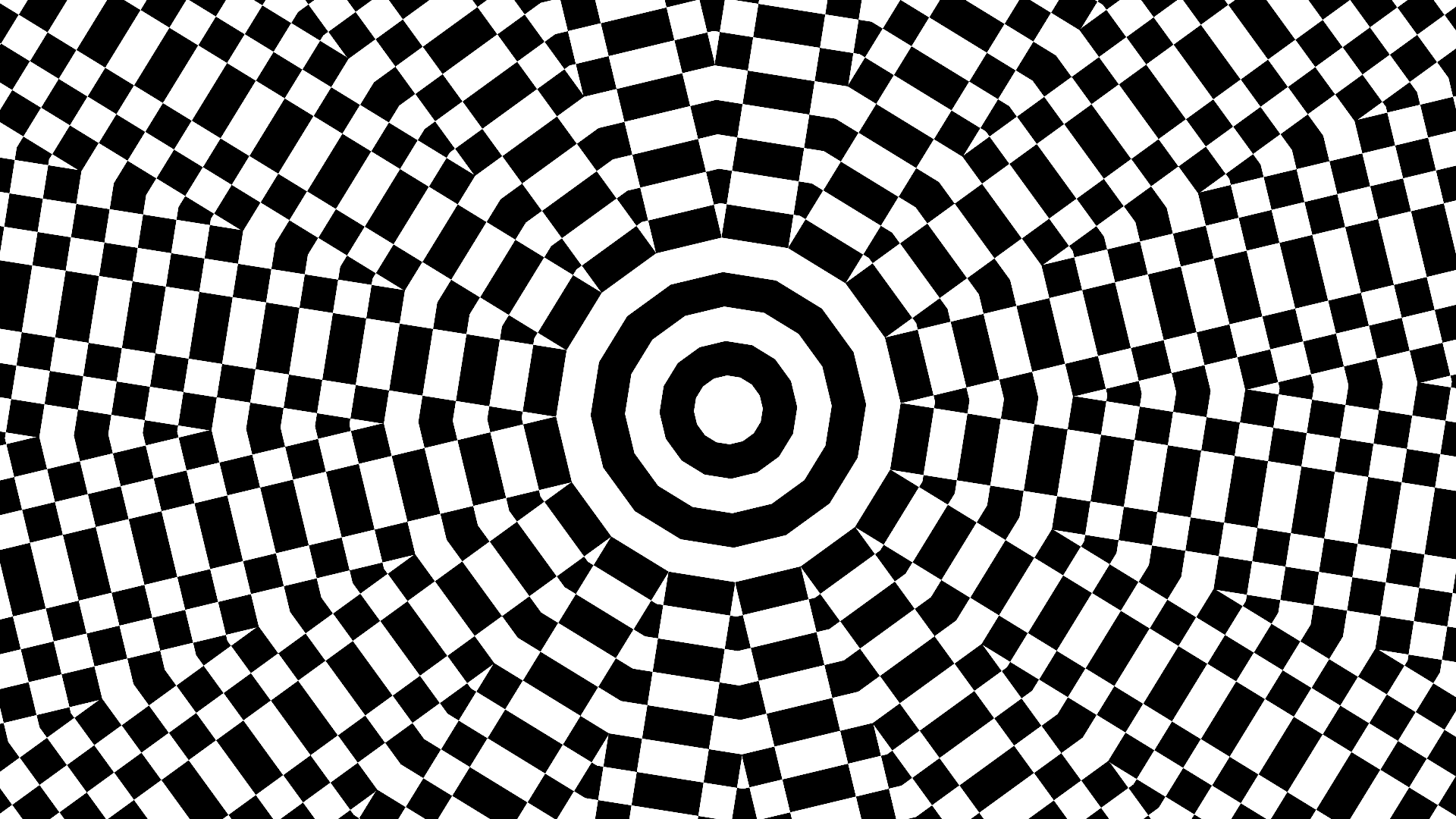 Black Amp White Checkerboard Kaleidoscope 1920x1080