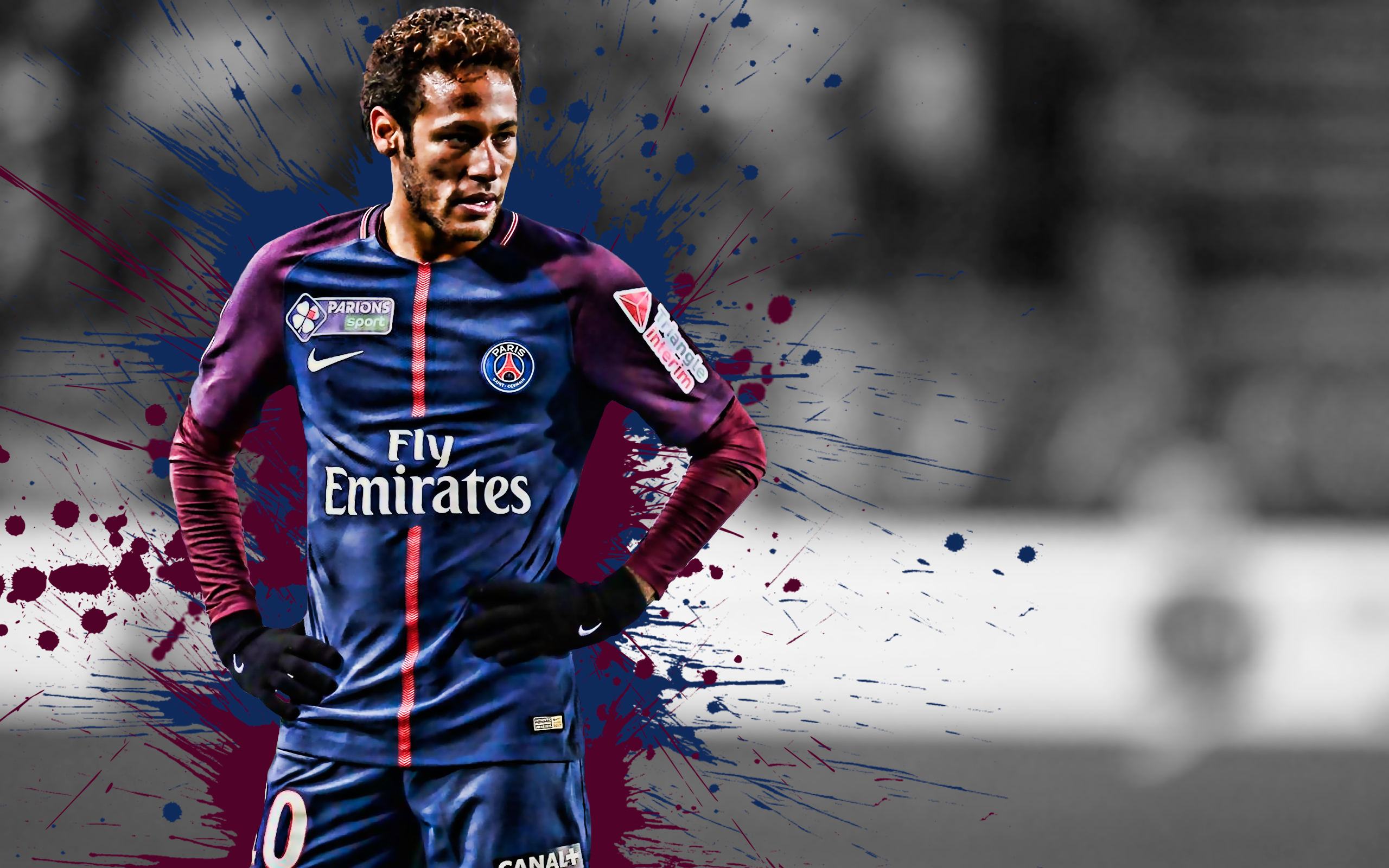 Brazilian Neymar Paris Saint Germain F C Soccer 2560x1600