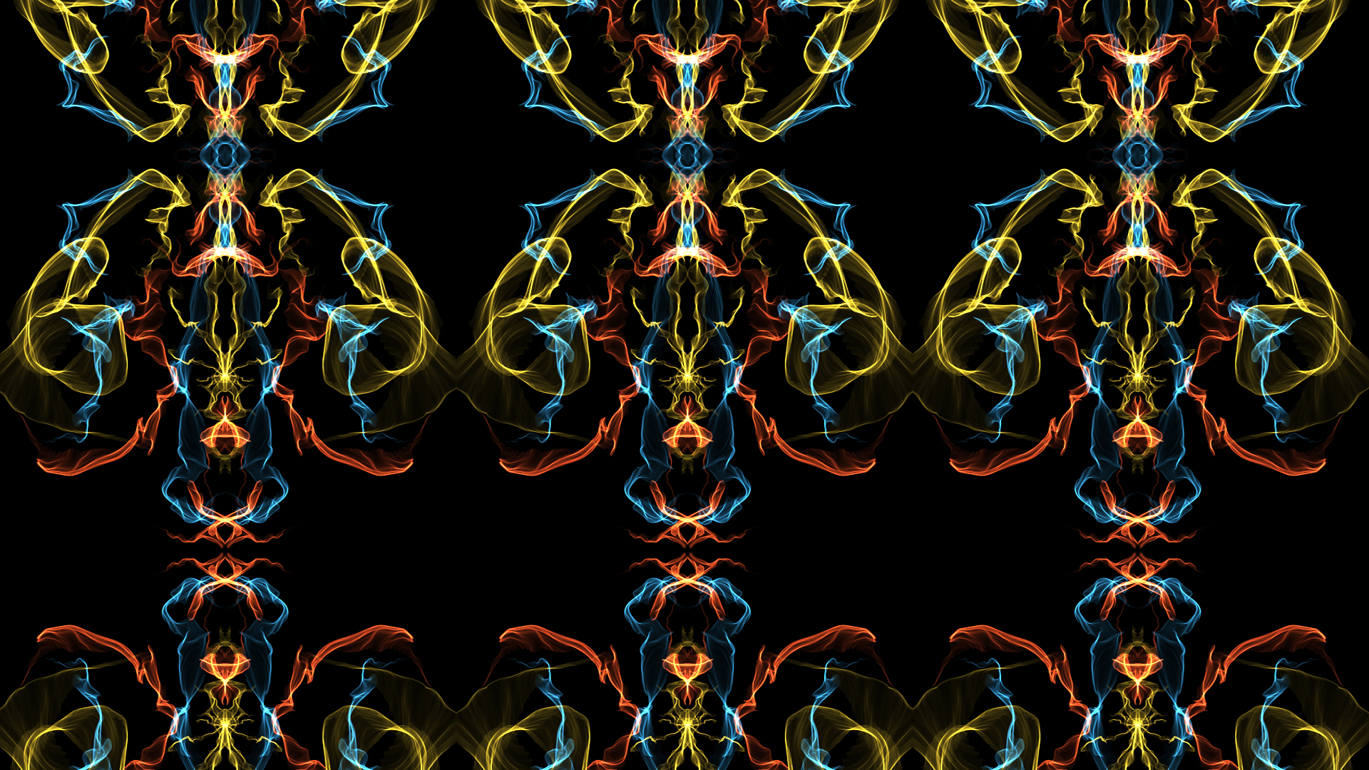 Artistic Colors Digital Art Fractal Kaleidoscope Pattern 1920x1080