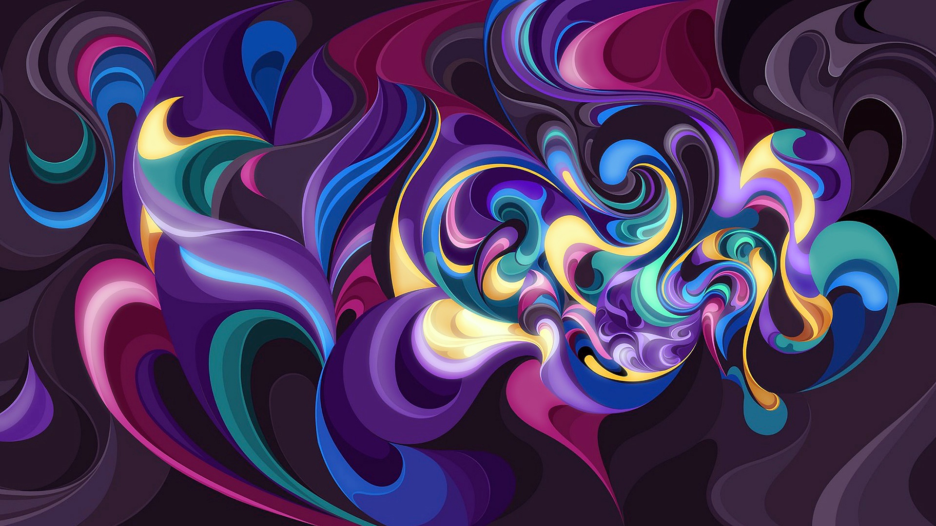 Abstract Colorful Colors Design 1920x1080