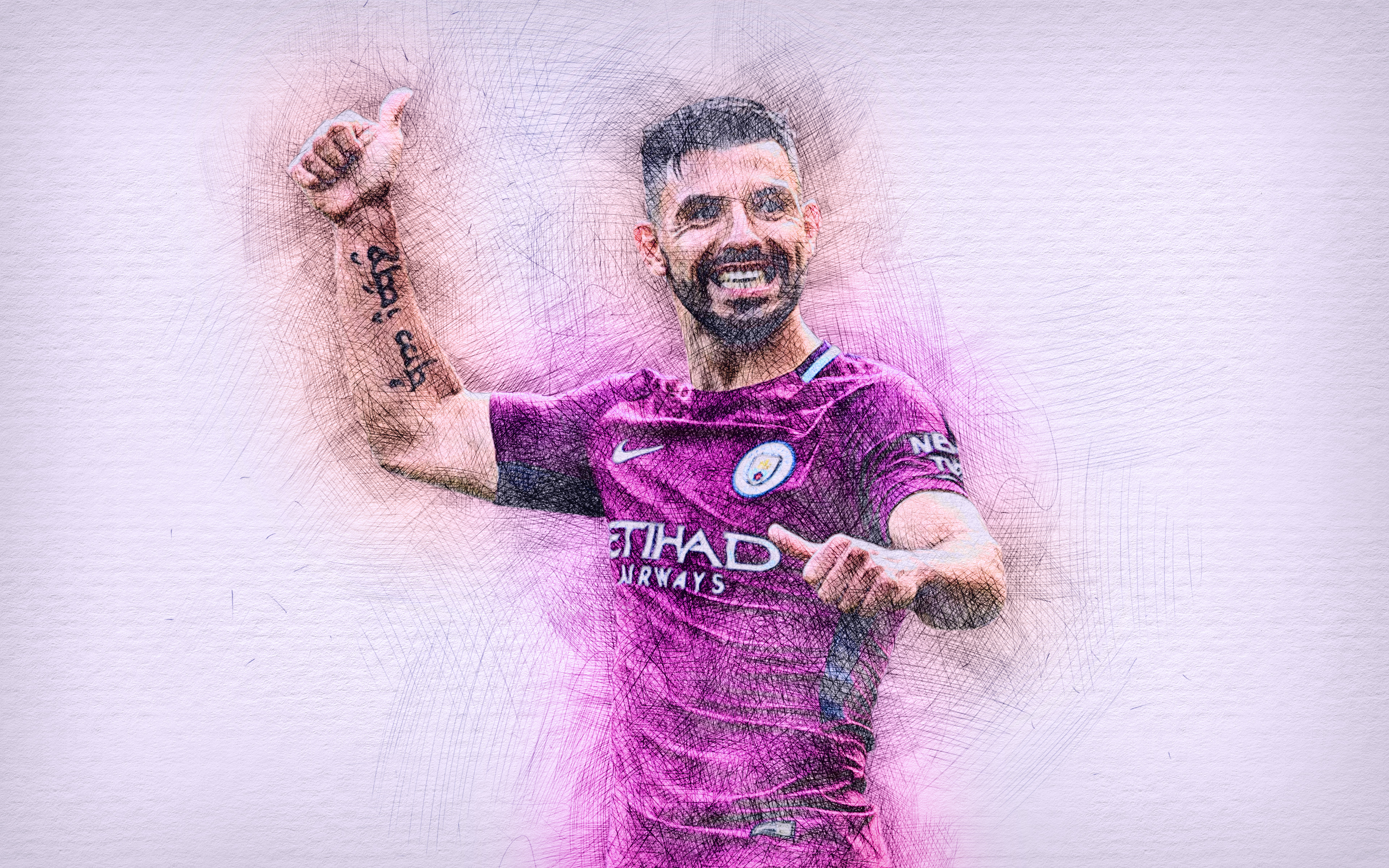 Argentinian Manchester City F C Sergio Aguero Soccer 3840x2400