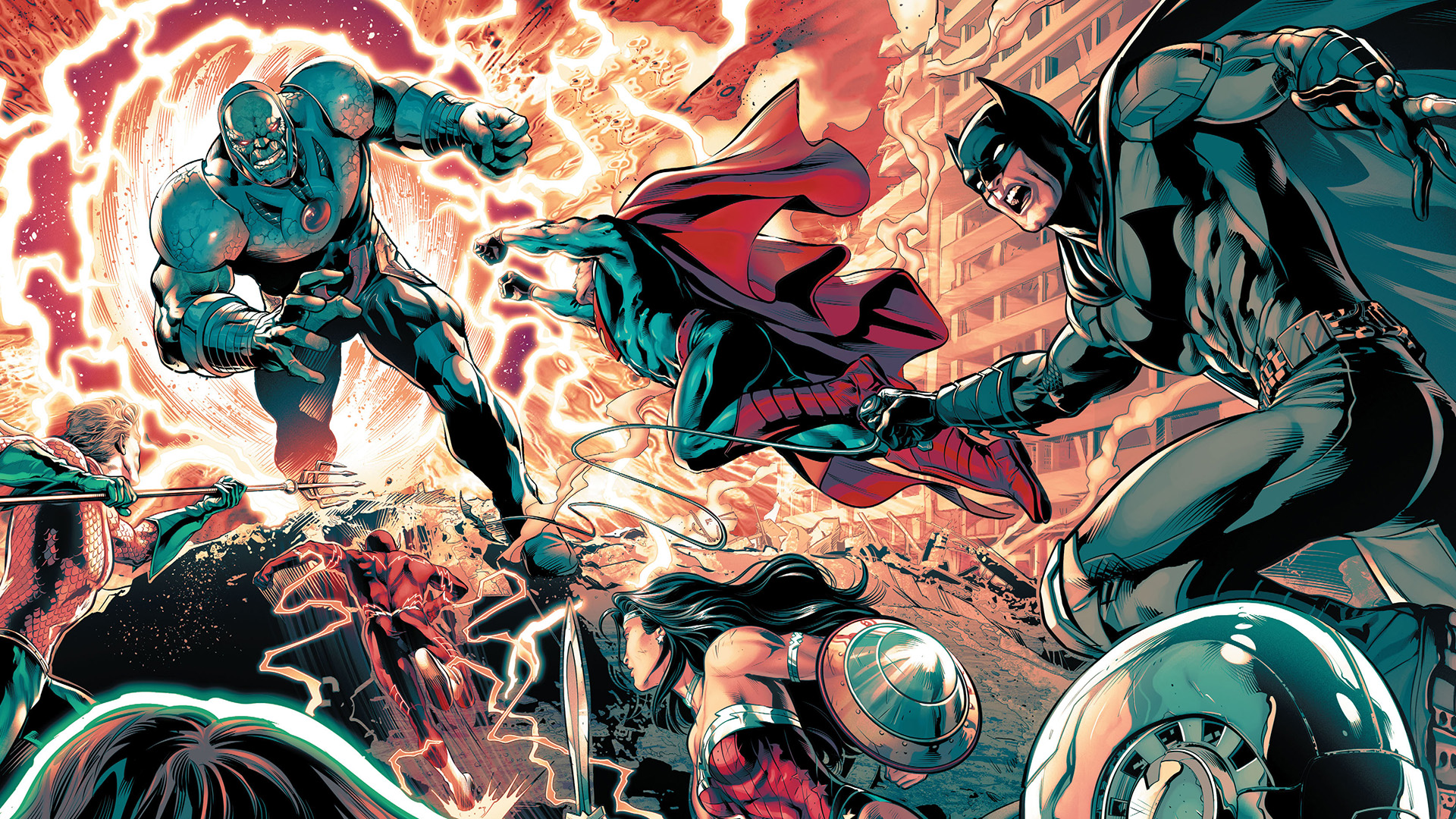 Aquaman Batman Dc Comics Darkseid Dc Comics Flash Justice League Superman Wonder Woman 1920x1080