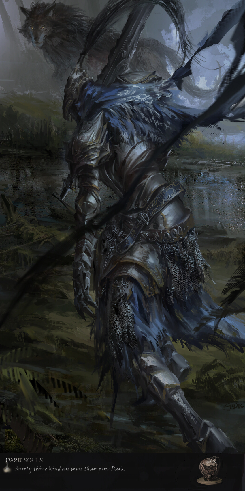 Fantasy Art Artwork Dark Souls Video Game Art Artorias The Abysswalker Artorias 850x1700