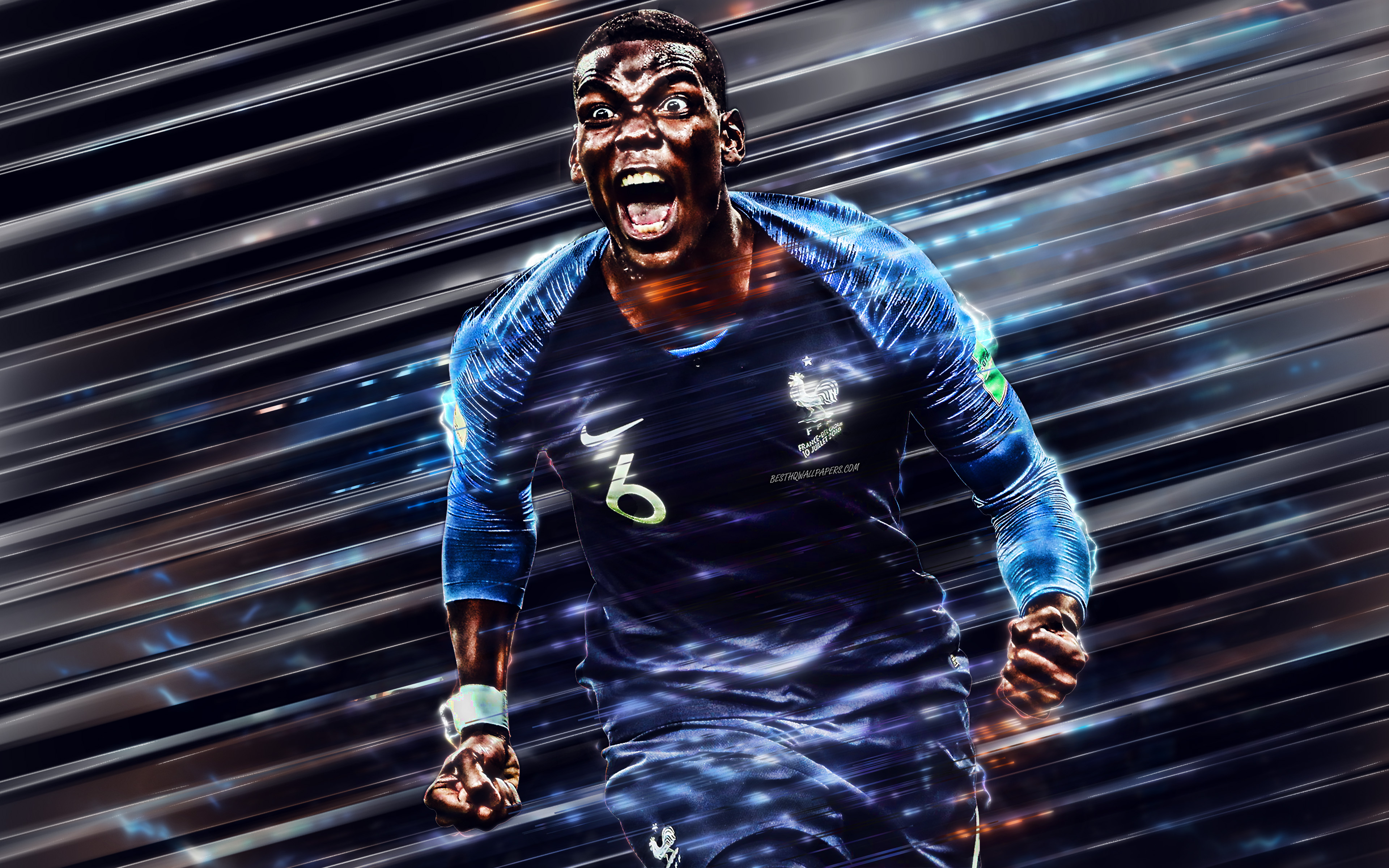 French Paul Pogba Soccer 3840x2400