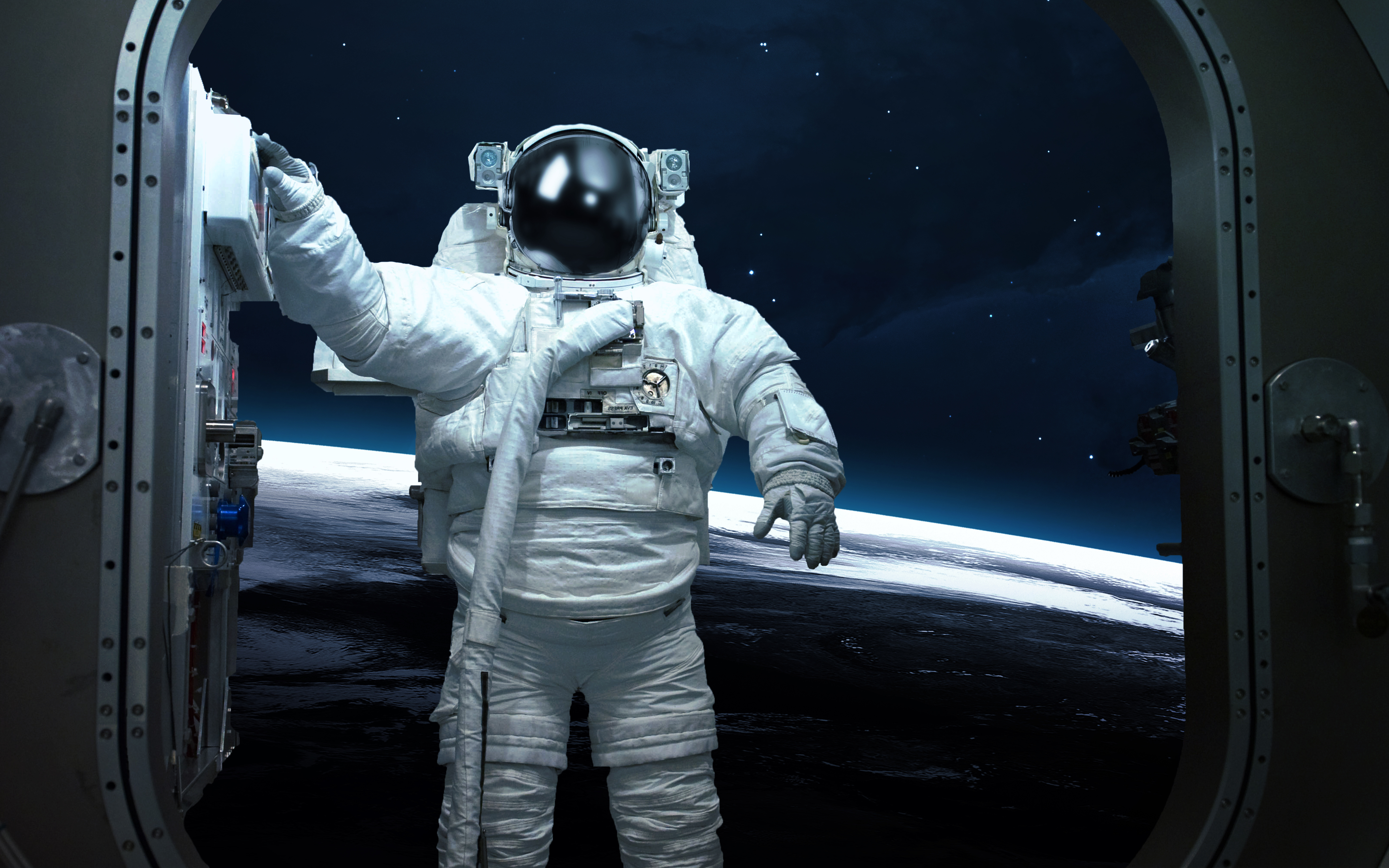 Astronaut Cosmos Sci Fi Science Space Stars 5200x3250