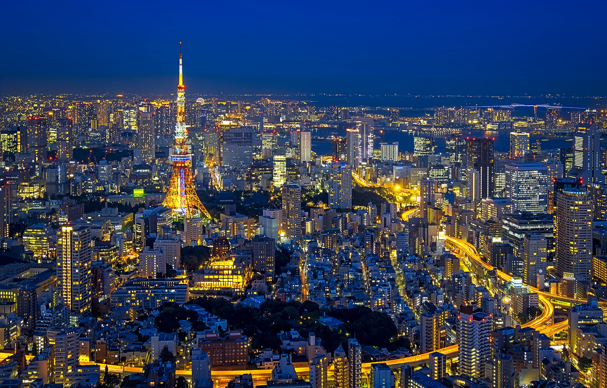 City Cityscape Japan Light Night Tokyo Tokyo Tower 2048x1311