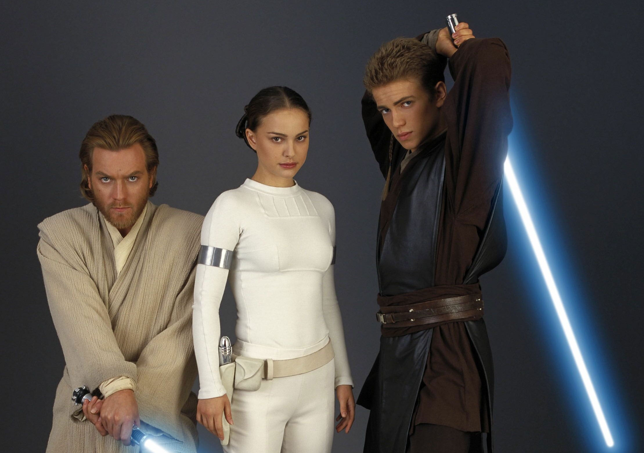 Anakin Skywalker Ewan Mcgregor Hayden Christensen Natalie Portman Obi Wan Kenobi Padme Amidala 2219x1560