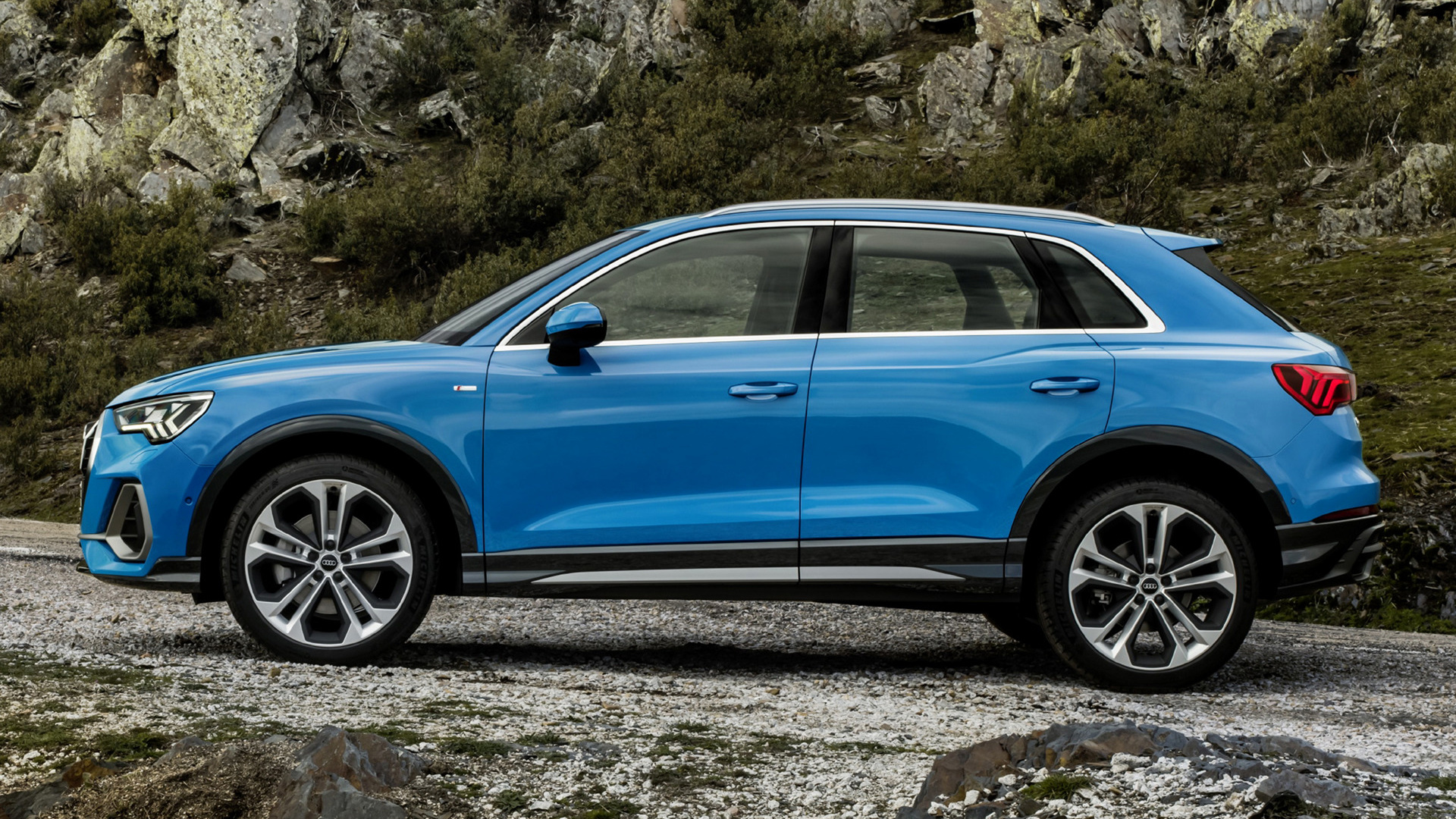 Audi Q3 S Line Blue Car Car Compact Car Crossover Car Suv 1920x1080