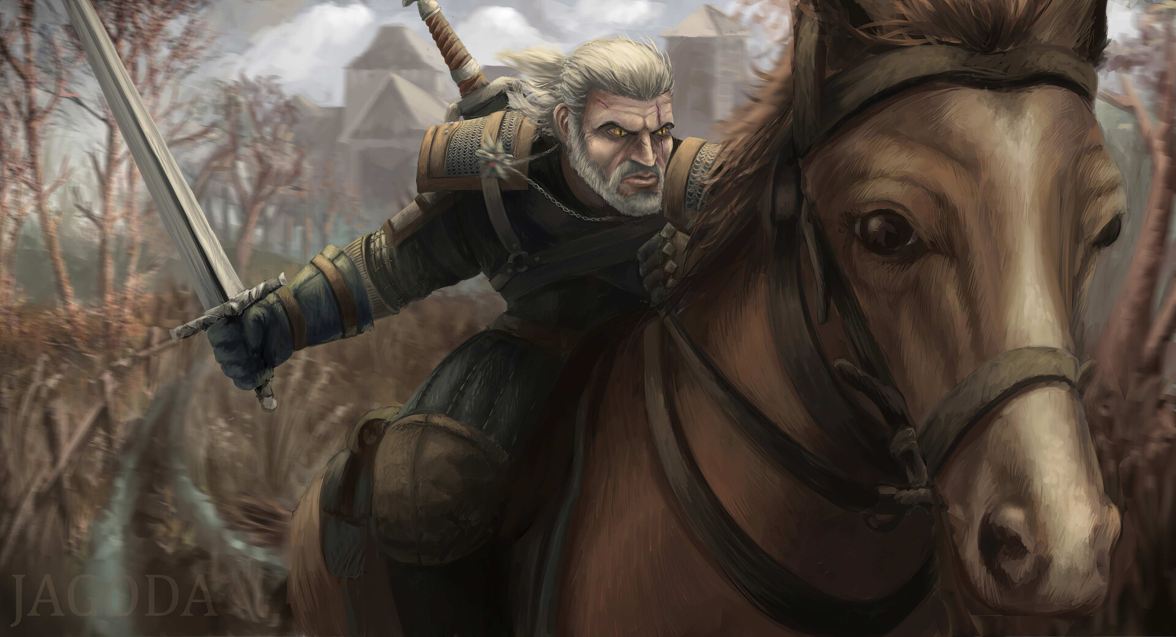 Geralt Of Rivia The Witcher Warrior 3840x2080