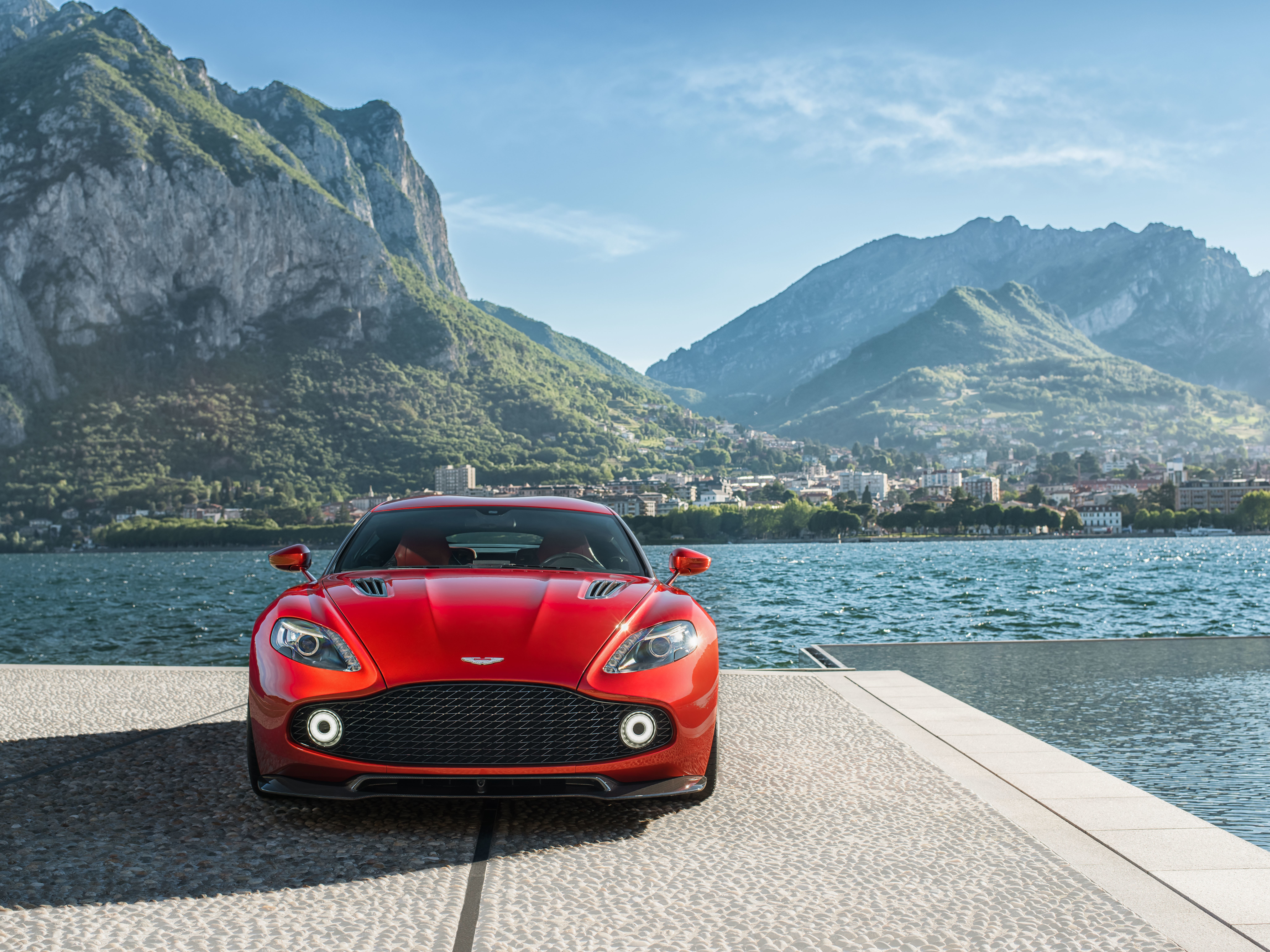 Aston Martin Vanquish Zagato Coupe Red Car Sport Car 8219x6164