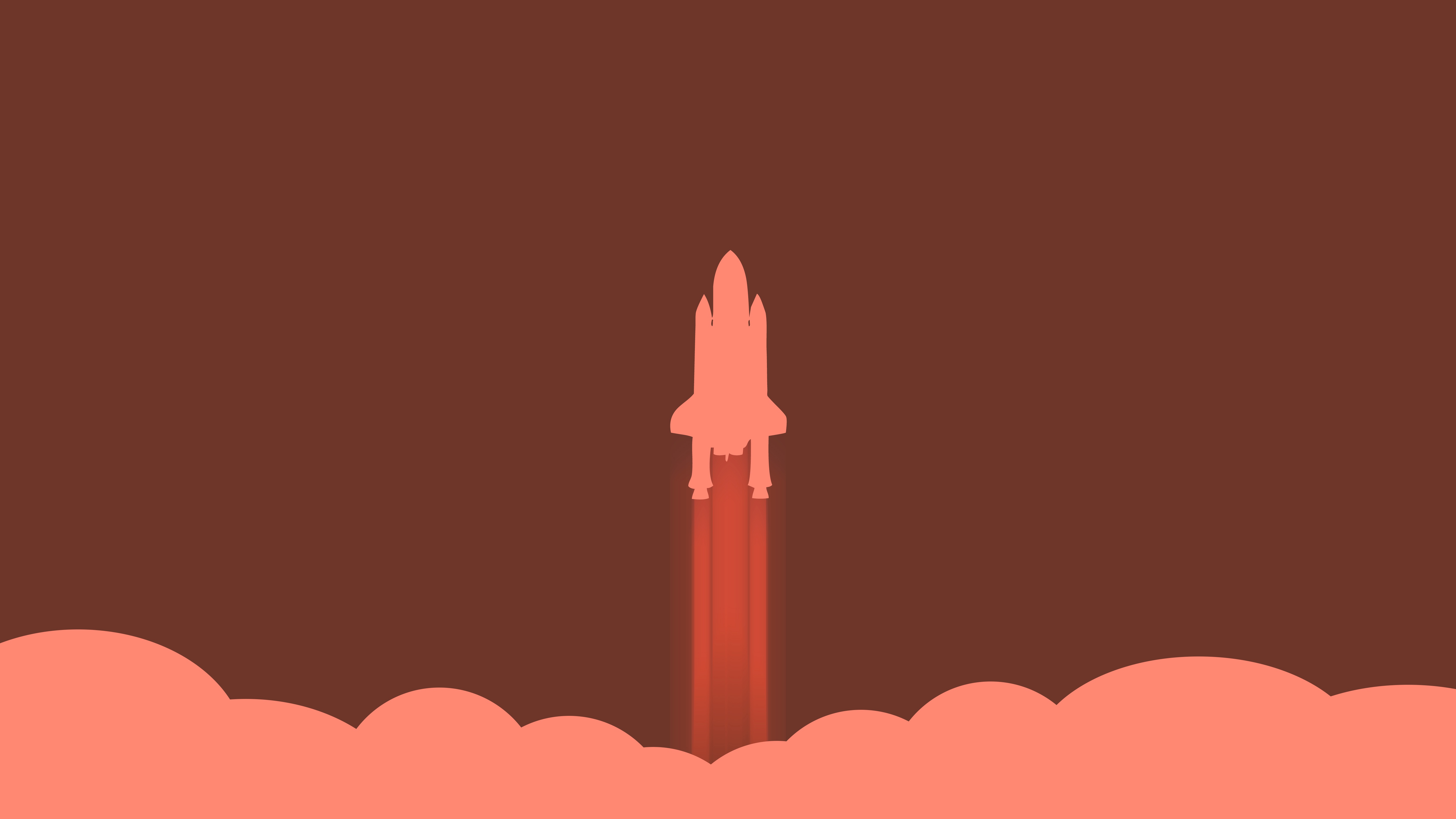 Artistic Minimalist Rocket 5760x3240