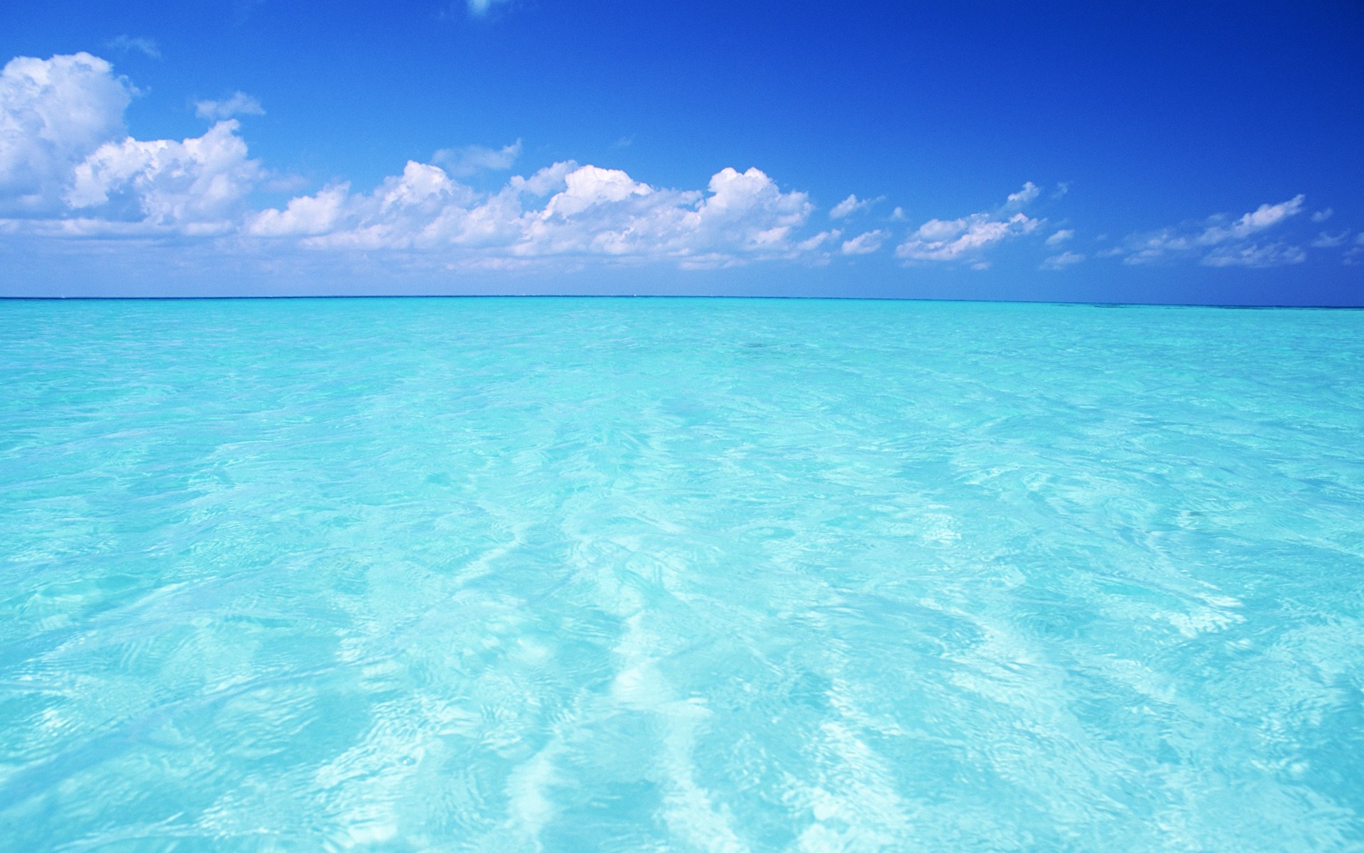 Blue Earth Horizon Ocean Sea Sky Tropical Tropics Turquoise 1920x1200