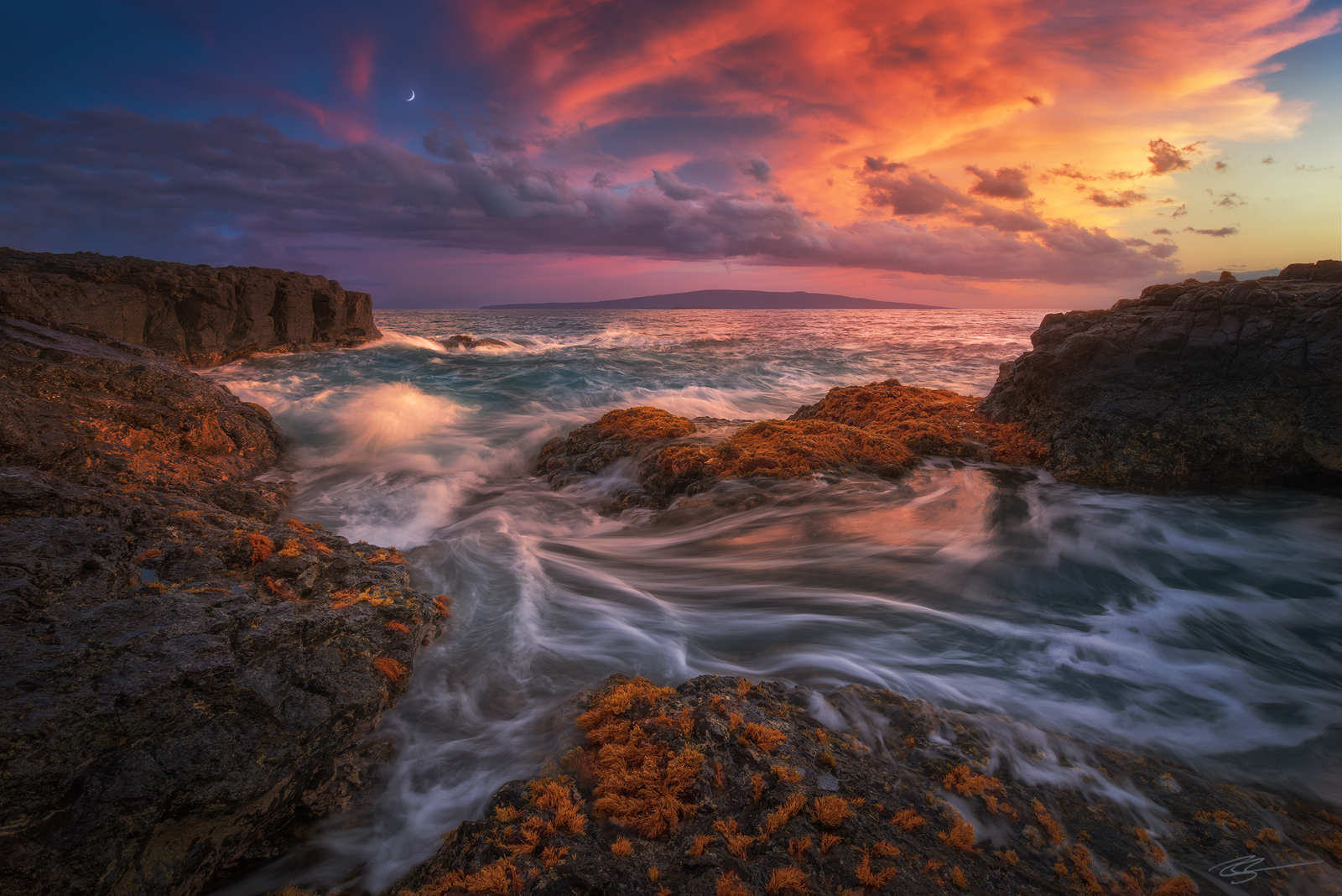 Coastline Earth Hawaii Ocean Rock Sea Sunset 1600x1068