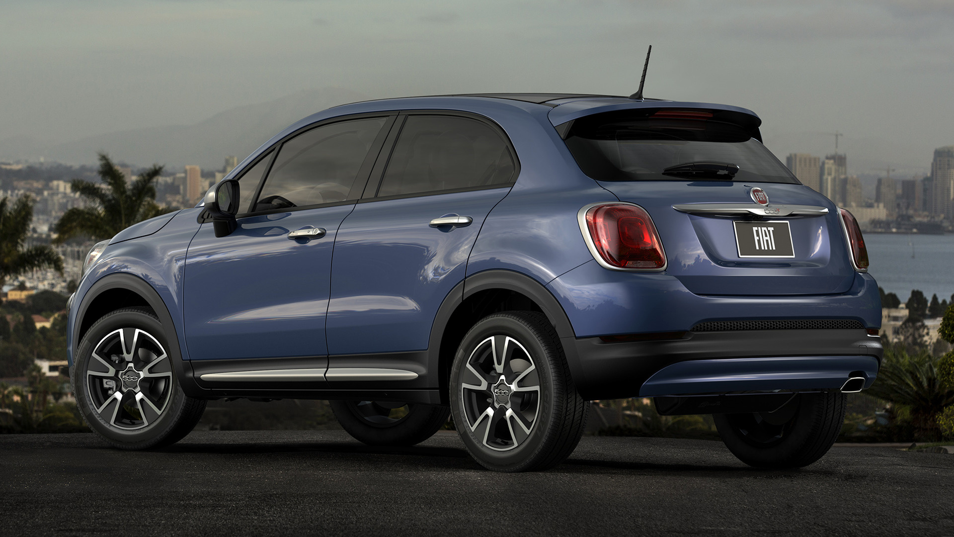 Blue Car Car Crossover Car Fiat 500x Blue Sky Edition Suv Subcompact Car 1920x1080