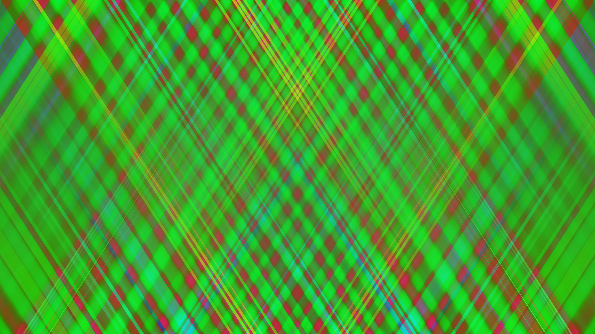 Abstract Colorful Digital Art Geometry Green Lines Plaid Shapes 1920x1080