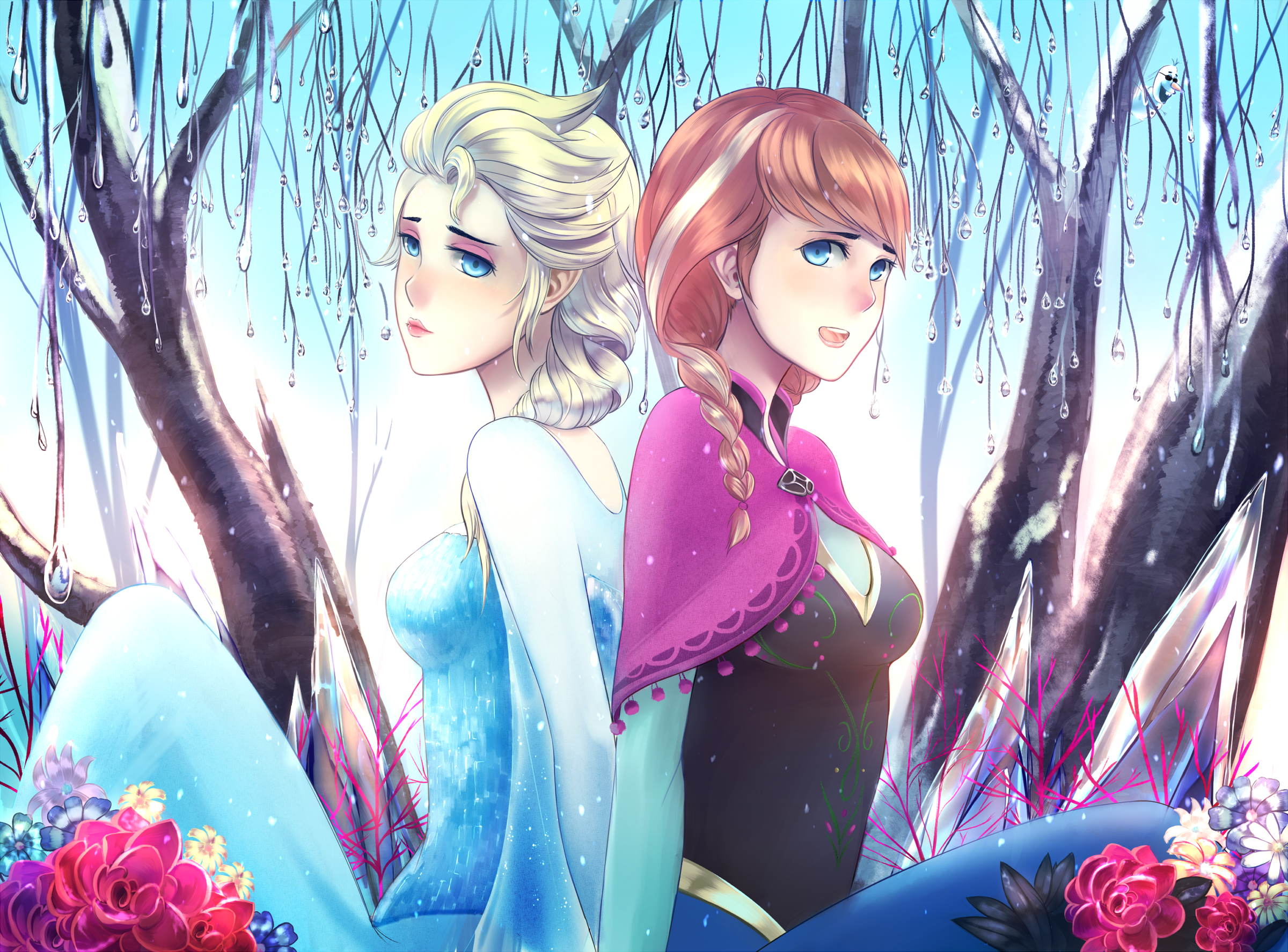 Anna Frozen Elsa Frozen Frozen Movie Snow 2400x1774