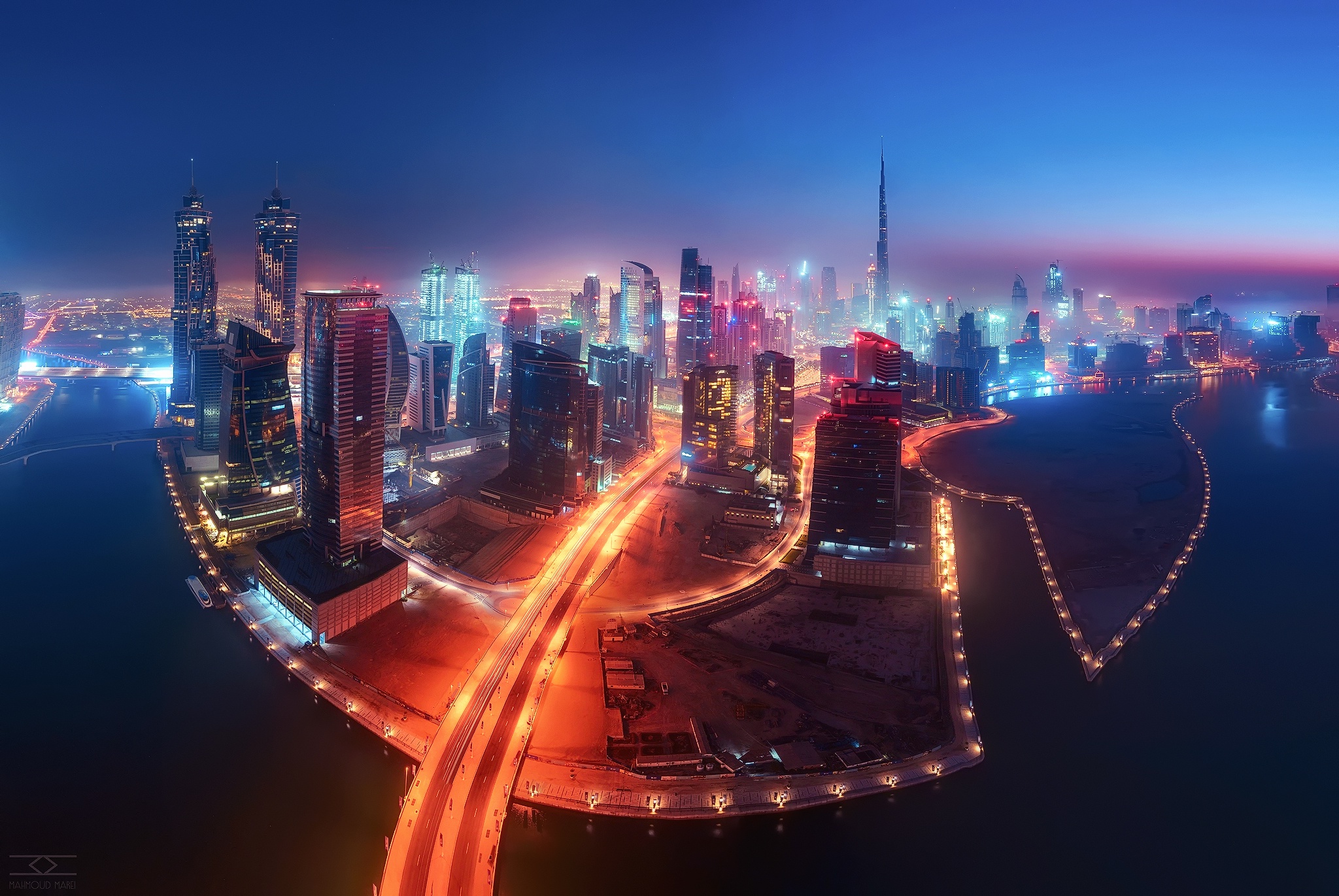Building City Dubai Light Night Skyscraper United Arab Emirates 2048x1371