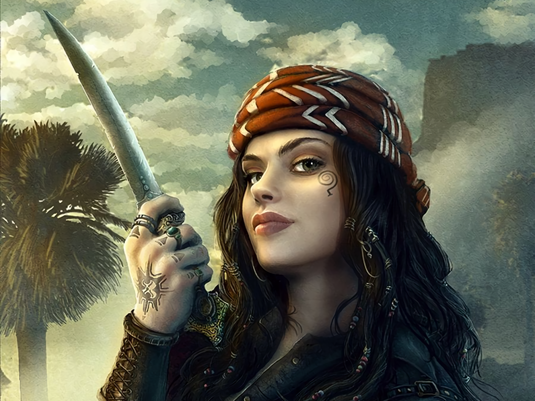 Pirate Sword Tattoo Woman Woman Warrior 1800x1350