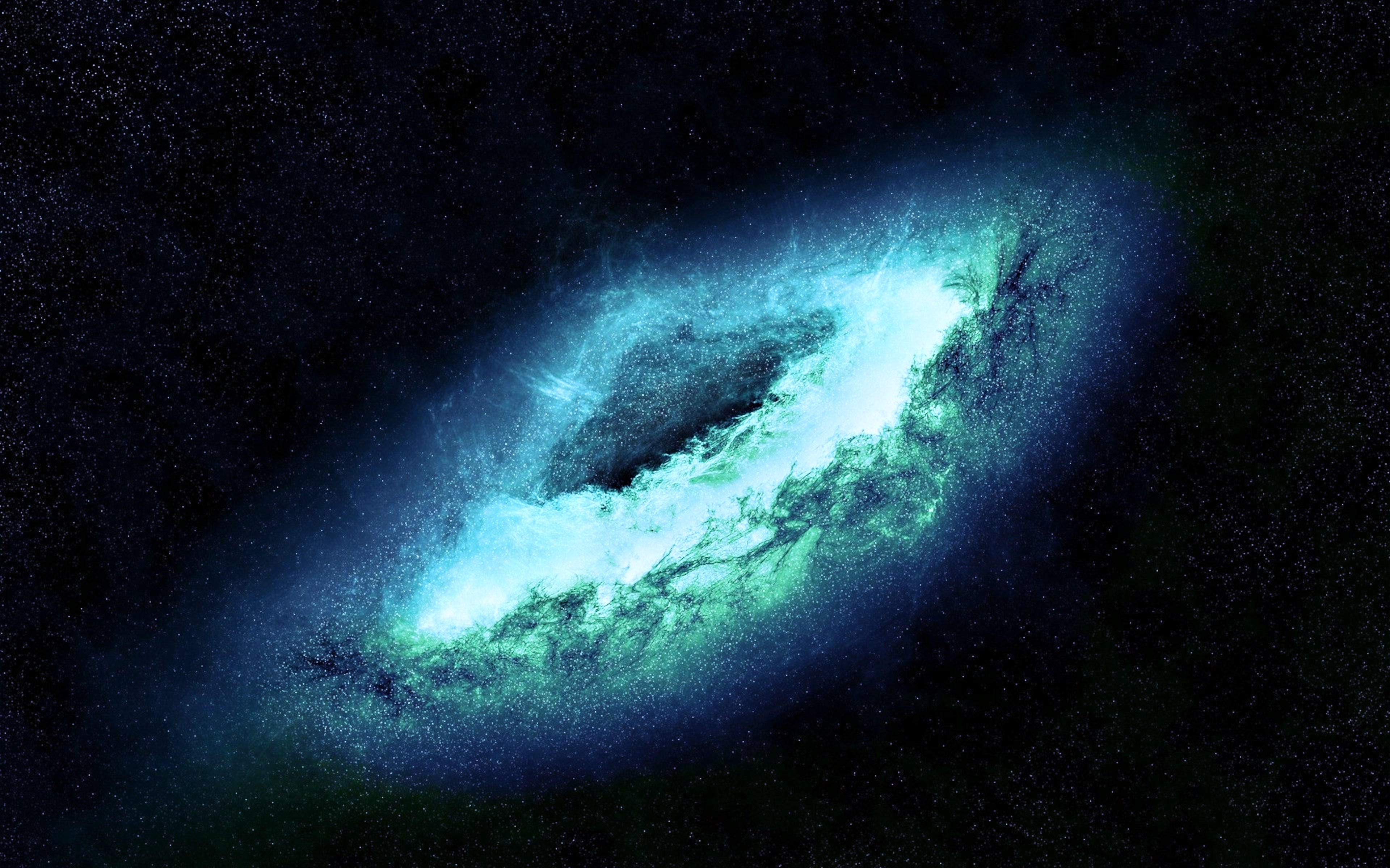 Blue Galaxy Space Stars 3840x2400