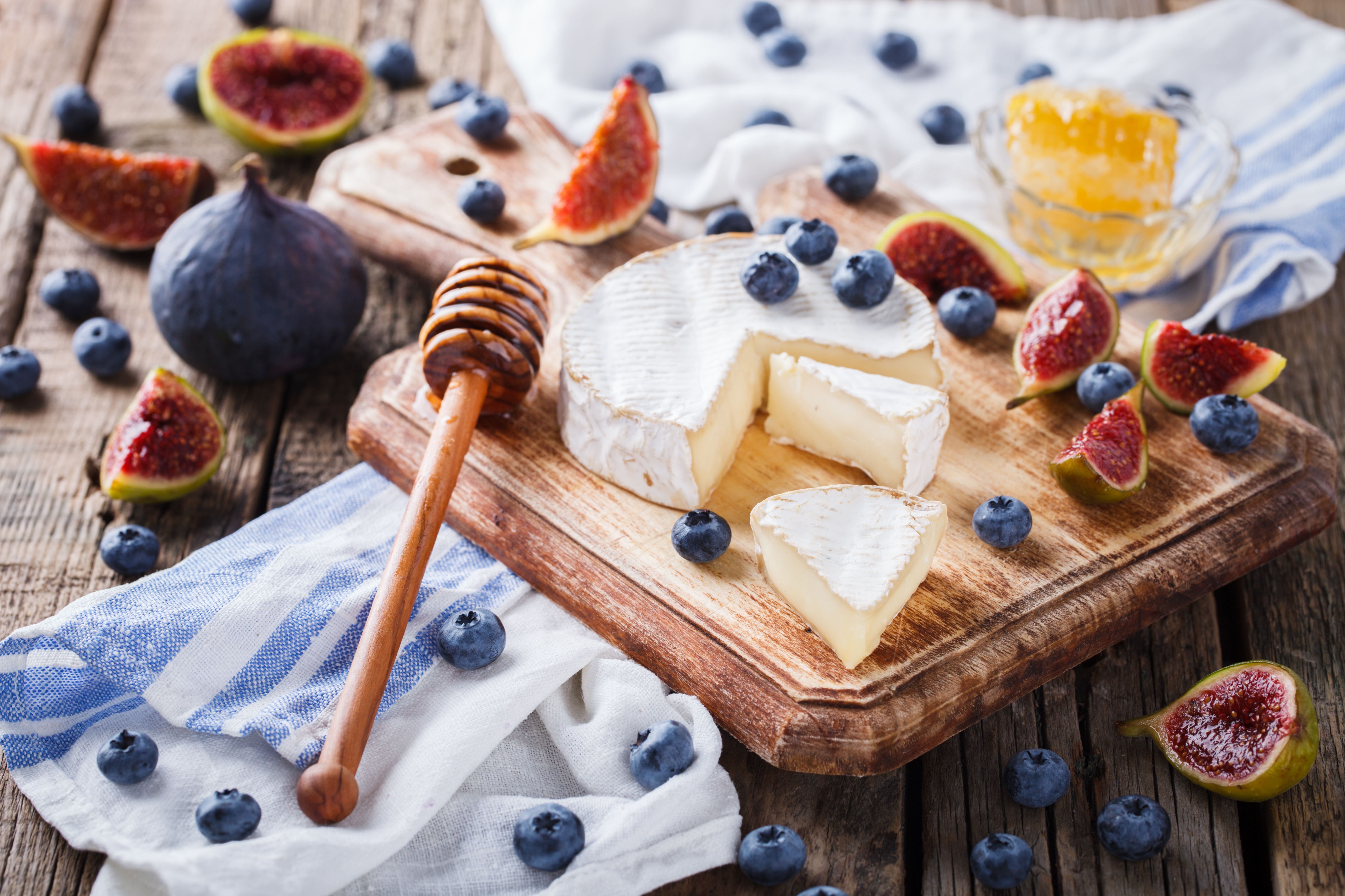 Berry Blueberry Cheese Fig Fruit Still Life 5616x3744