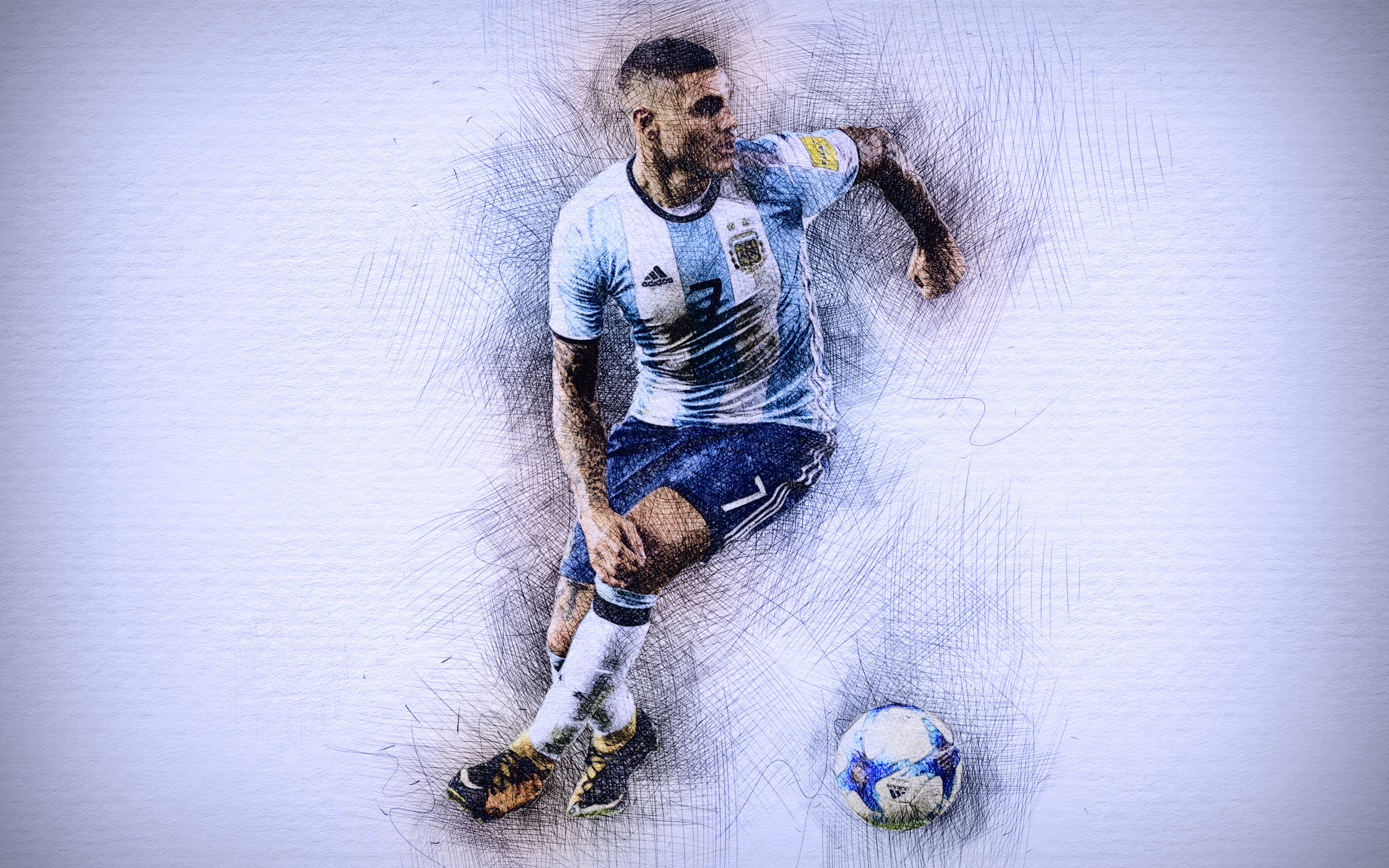 Argentinian Mauro Icardi Soccer 3840x2400