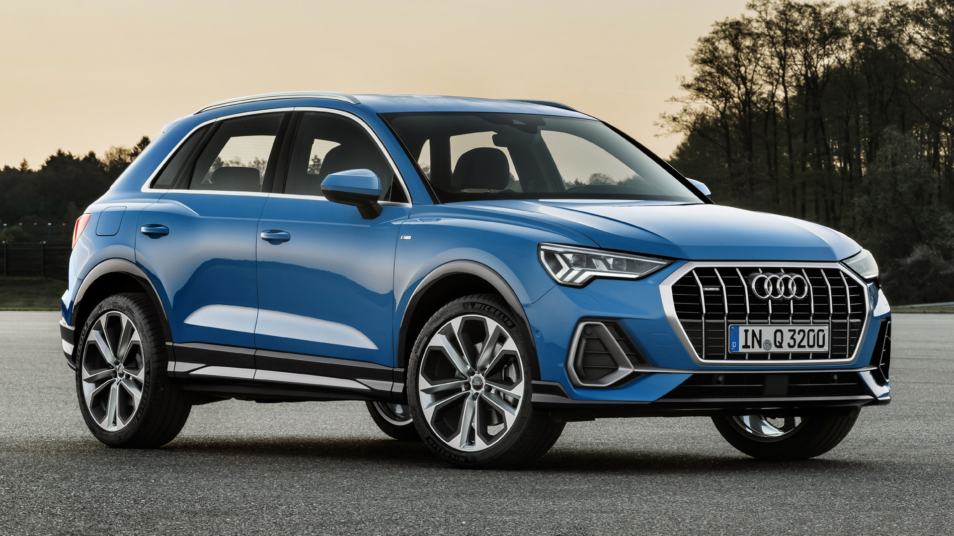 Audi Q3 S Line Blue Car Car Compact Car Crossover Car Suv 1920x1080