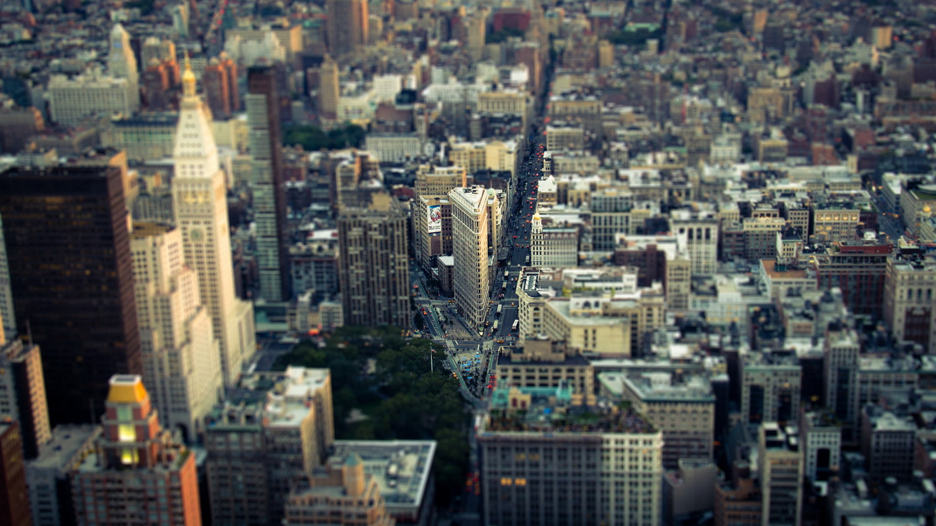 City Cityscape New York Skyscraper Tilt Shift Usa 1920x1080