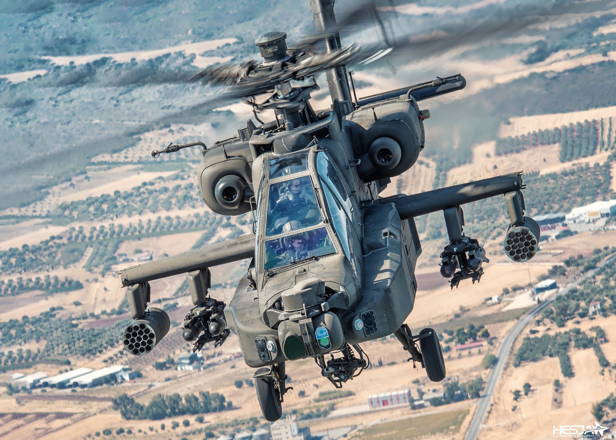 Aircraft Attack Helicopter Boeing Ah 64 Apache Helicopter 2048x1463