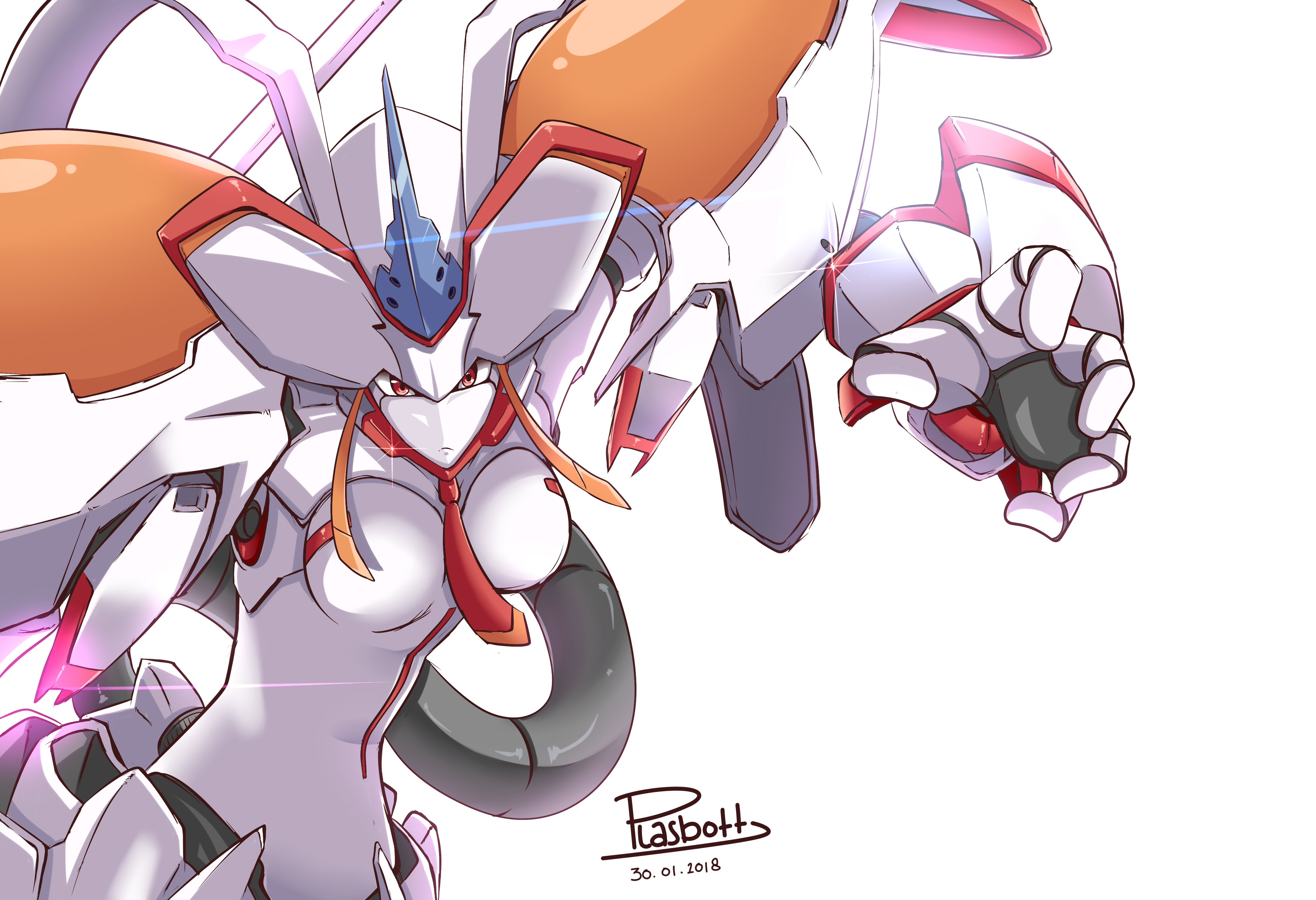 Darling In The Franxx Red Eyes Robot Strelizia Darling In The Franxx 4500x3078