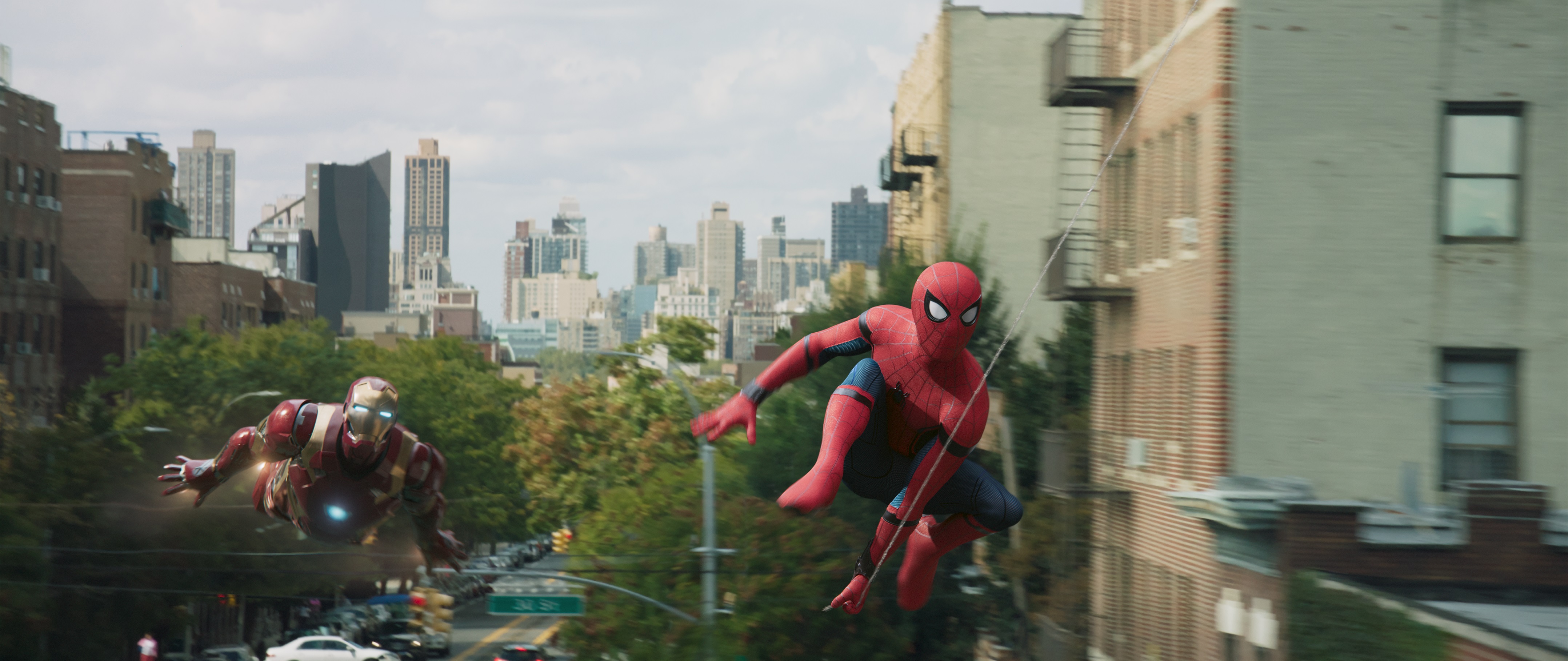 Iron Man Spider Man Spider Man Homecoming 4312x1818