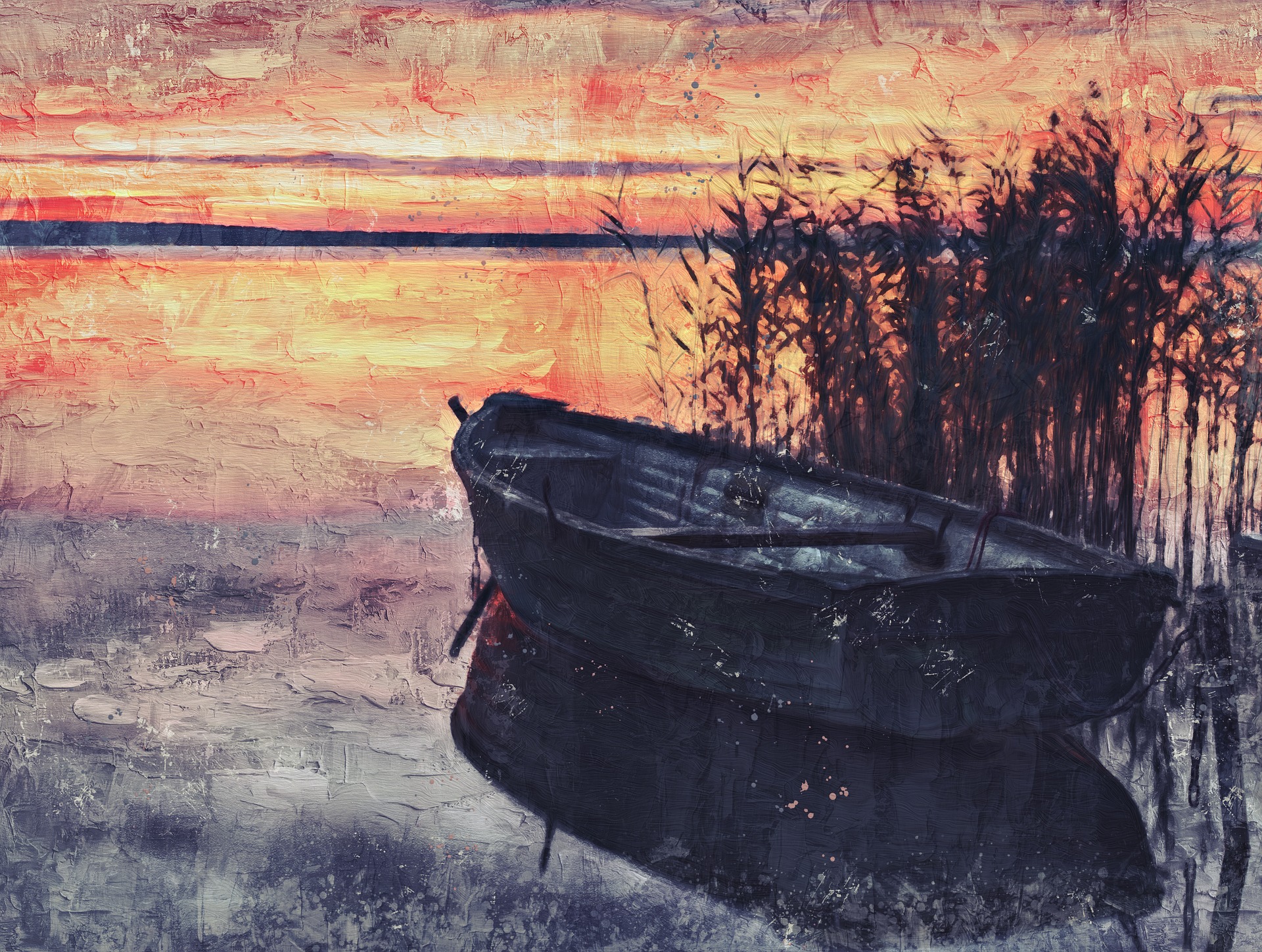 Boat Painting Sunset 1920x1448