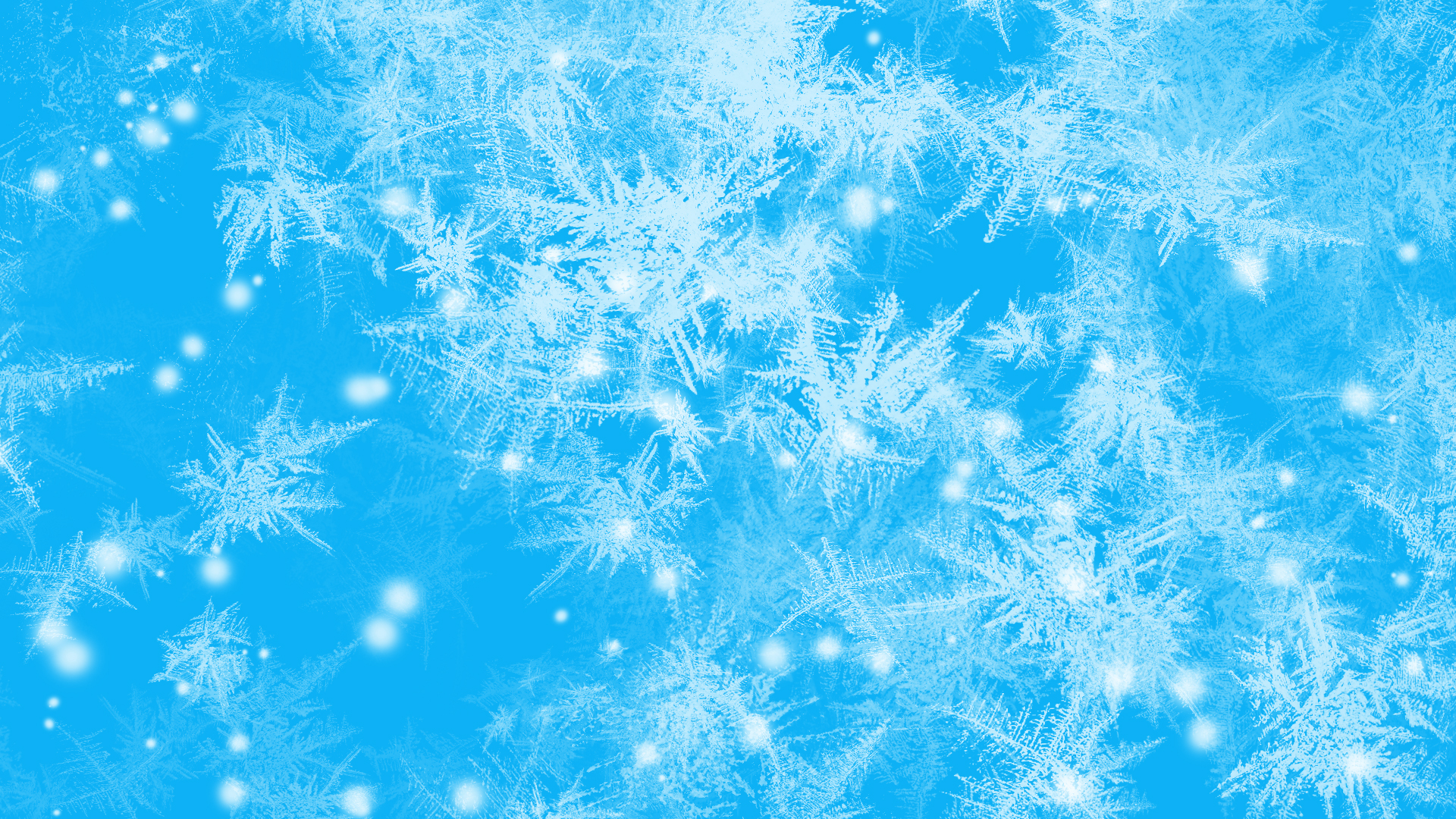 Abstract Blue Digital Art Frost Snowflake 1920x1080