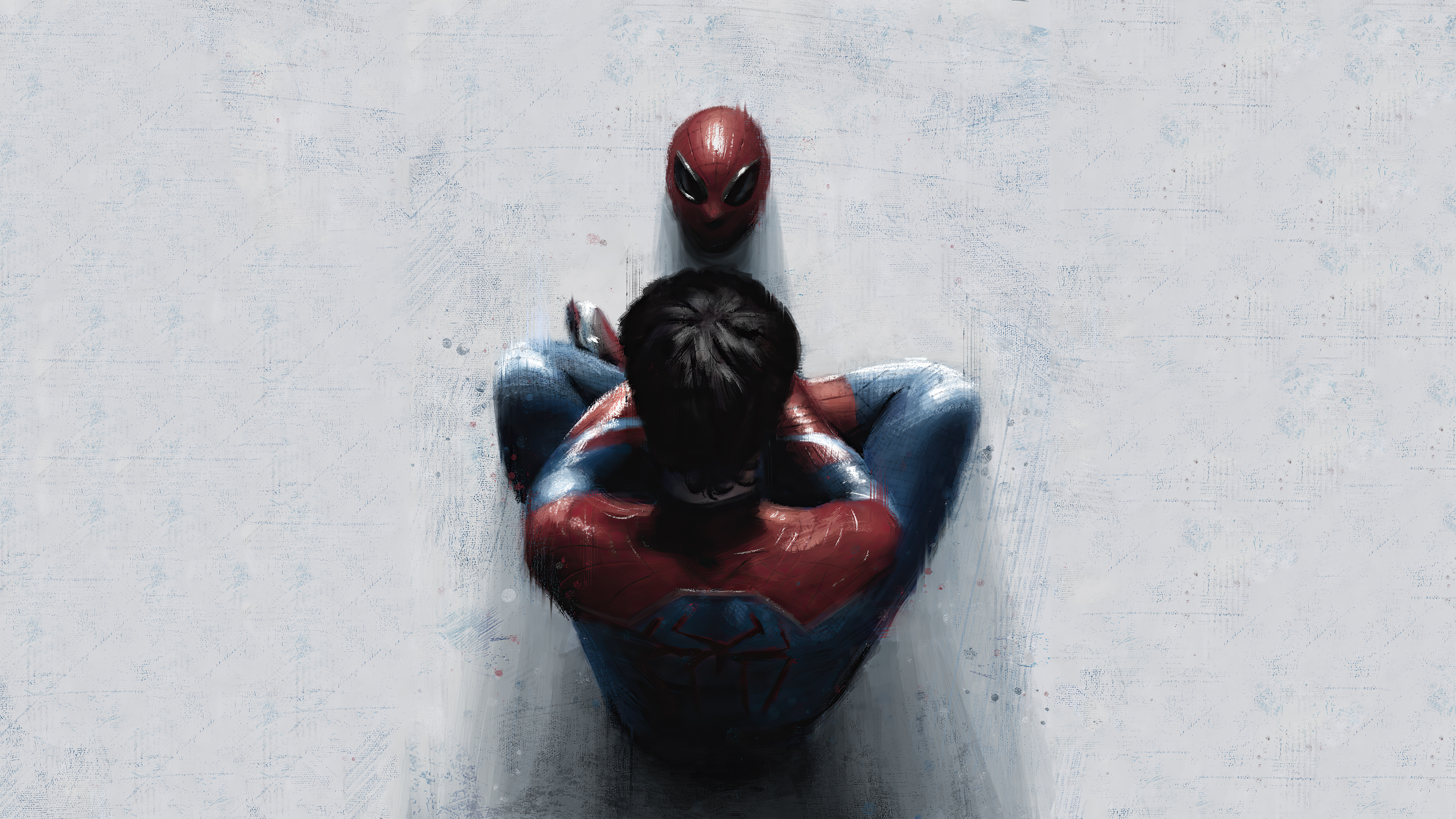 Spider Man Mask Sitting On The Ground Peter Parker Fan Art Digital Art Digital Painting Marvel Comic 3840x2160