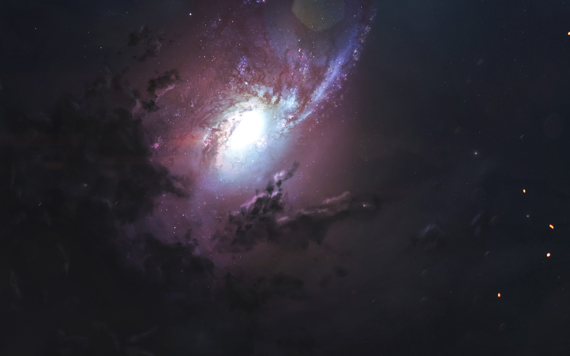 Sci Fi Space Spiral Galaxy 1920x1200