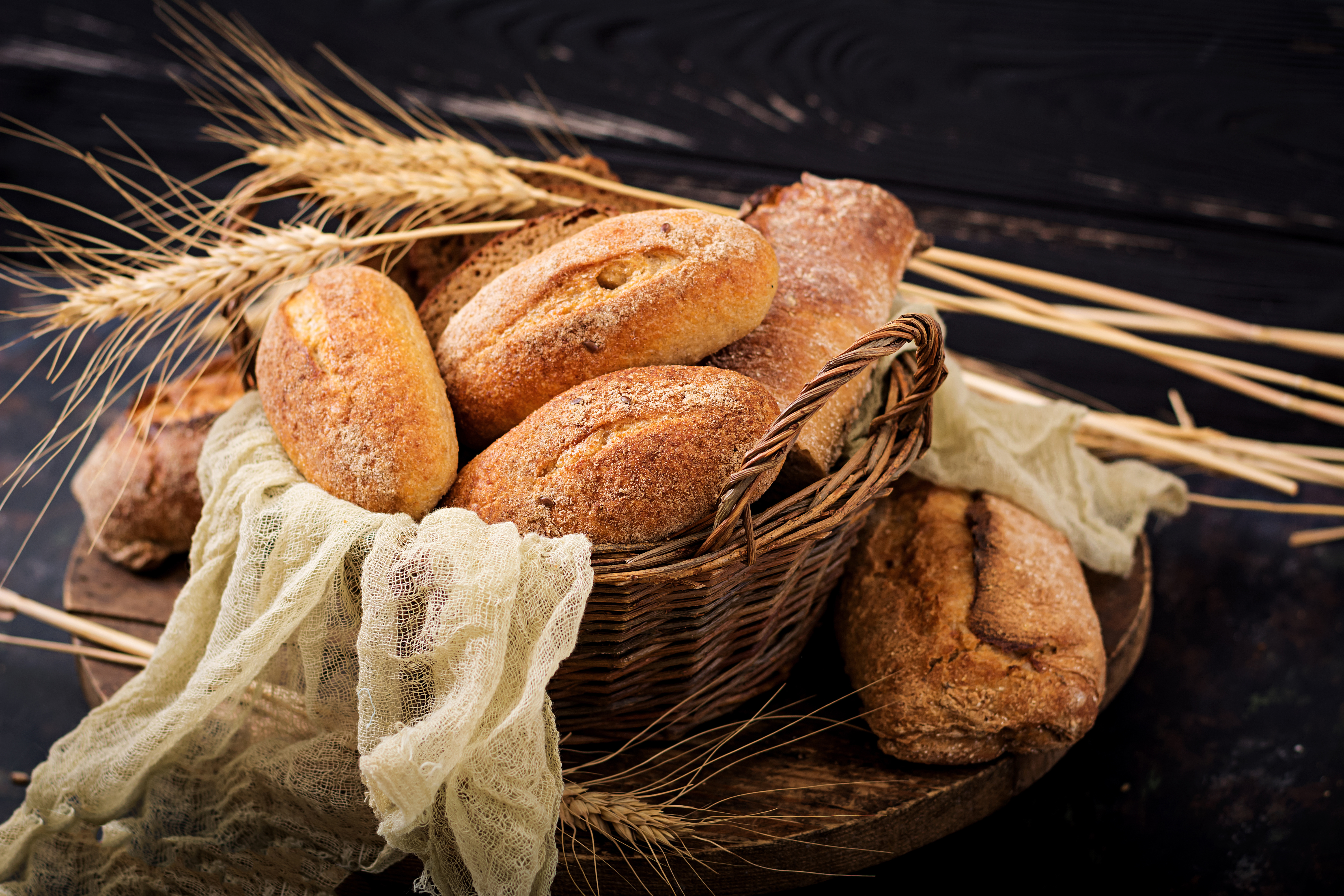 Baking Basket Bread Still Life 6000x4000
