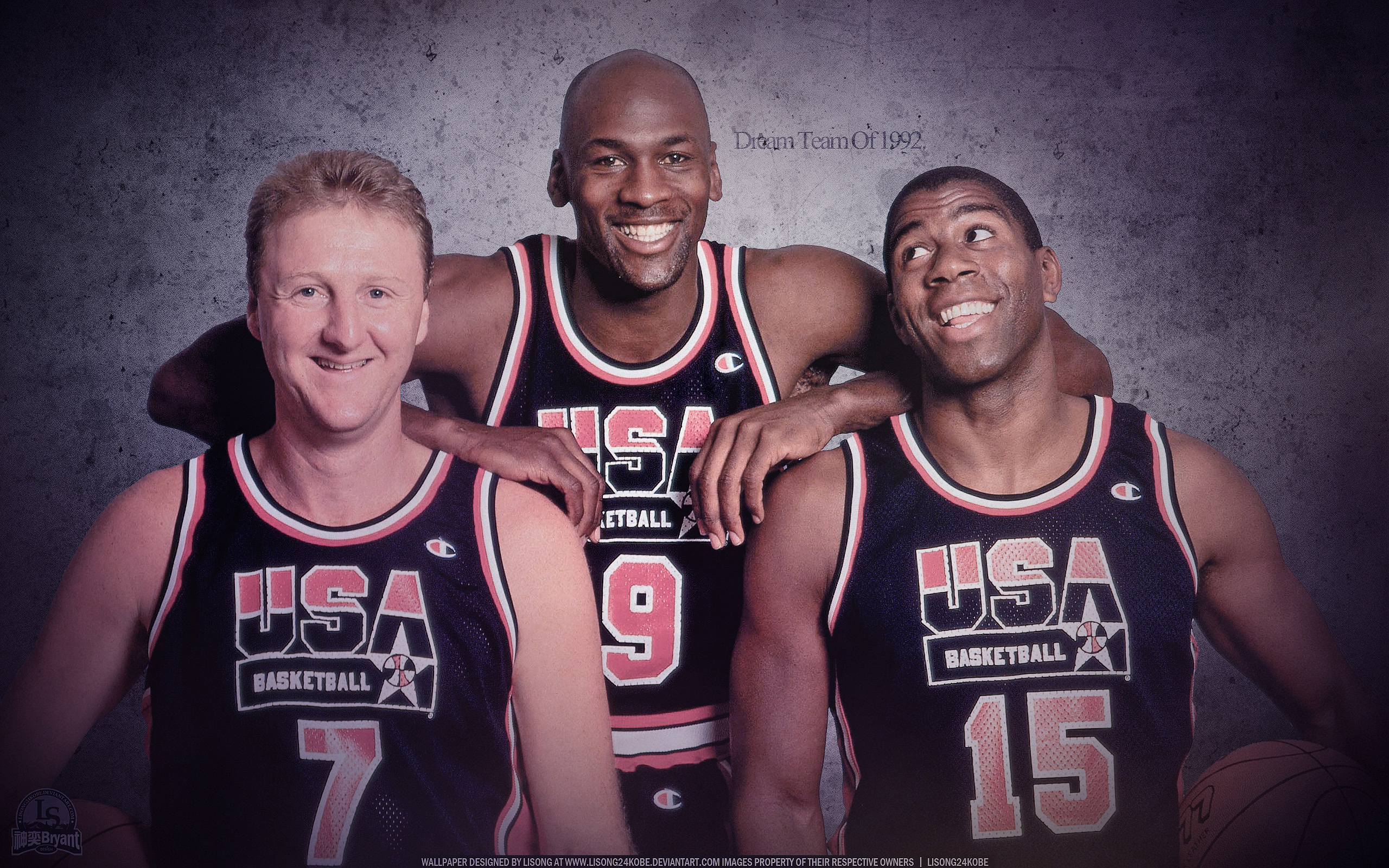 Basketball Larry Bird Magic Johnson Michael Jordan Olympics 2560x1600