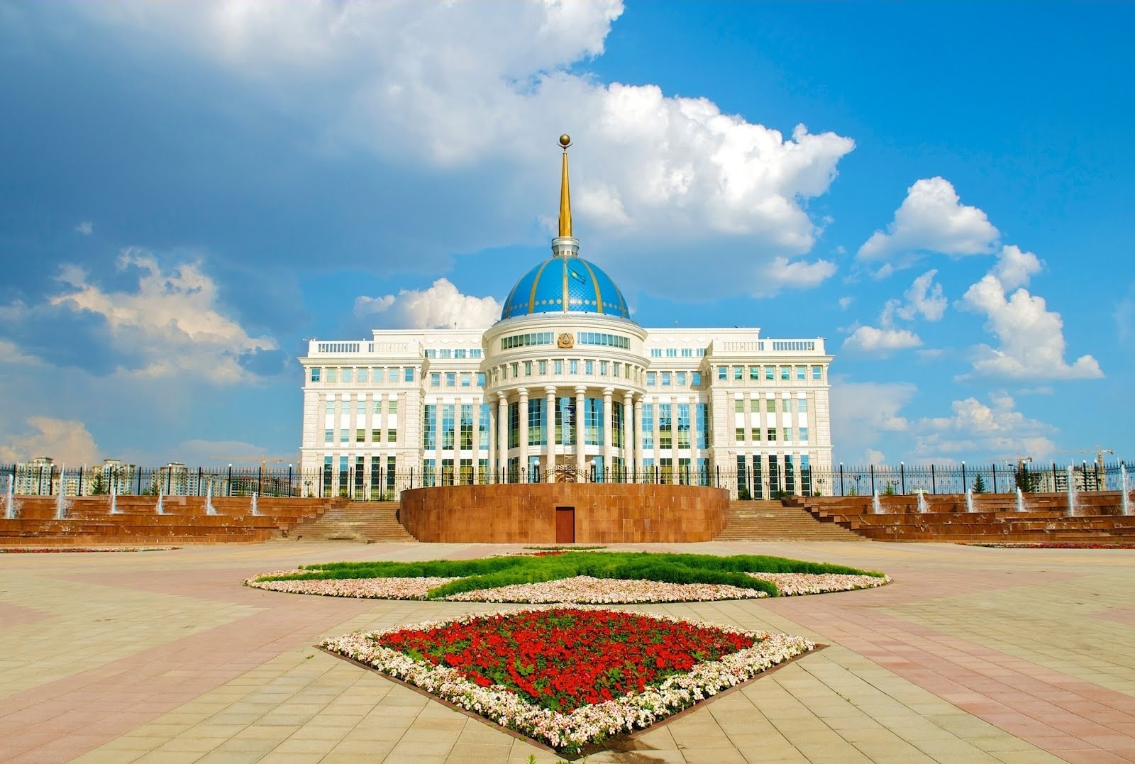 Building Cloud Flower Kazakhstan Palace Sky 1600x1077