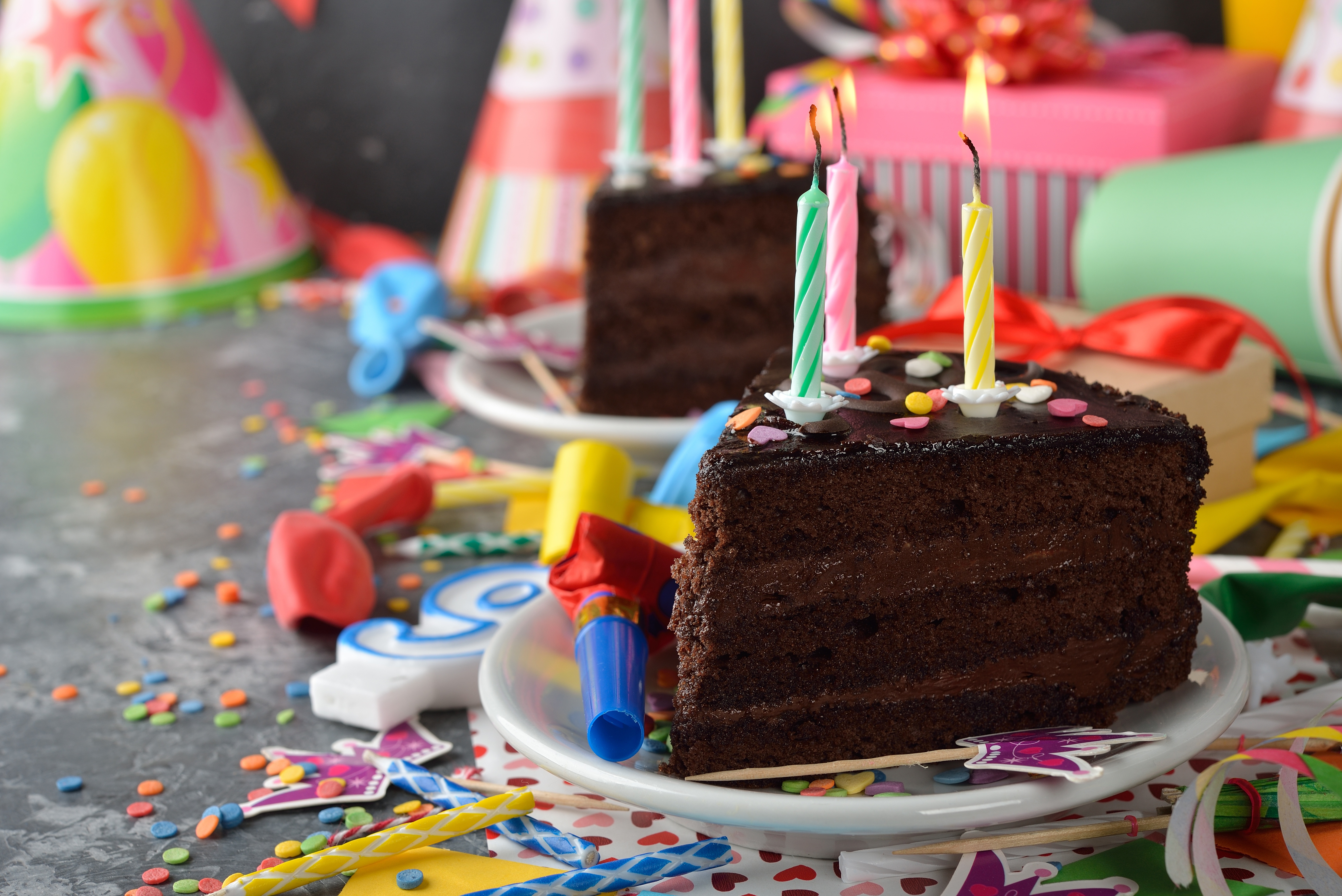 Birthday Cake Candle Celebration Chocolate Colors 6300x4206