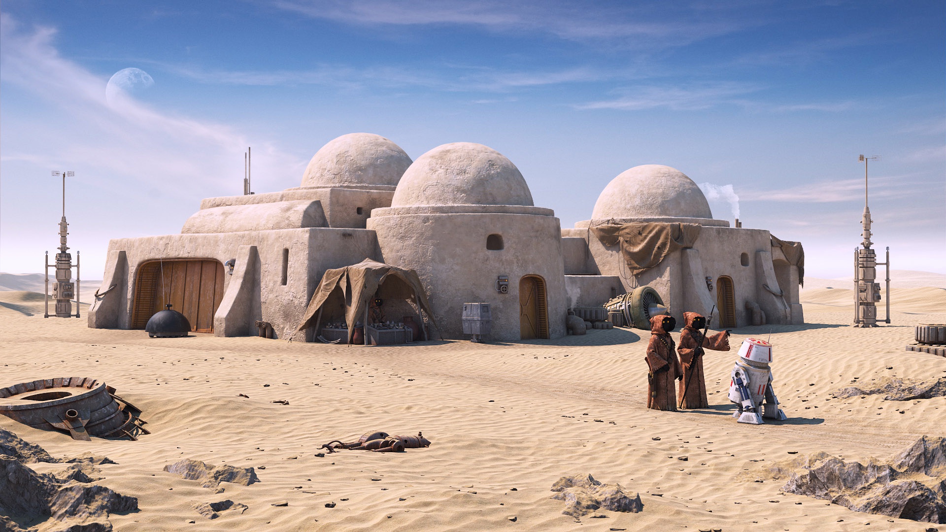 Building Desert Jawas Star Wars Robot Star Wars Tatooine Star Wars 1920x1080