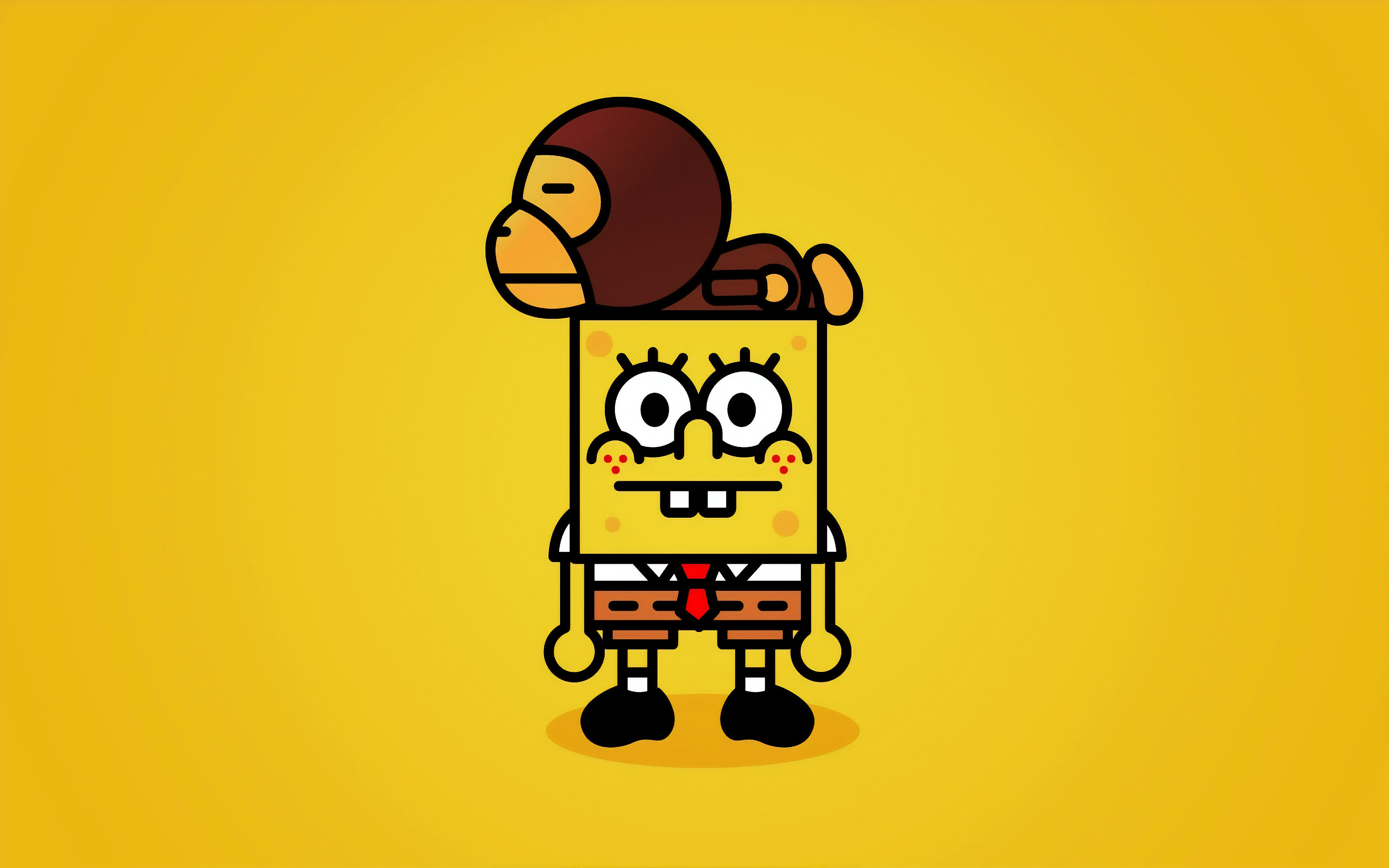 Minimalist Spongebob Squarepants 3840x2400