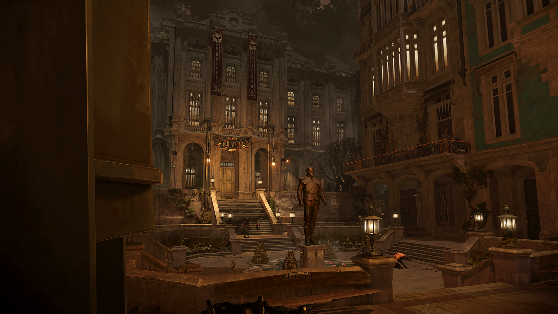 City Dishonored Statue 1920x1080