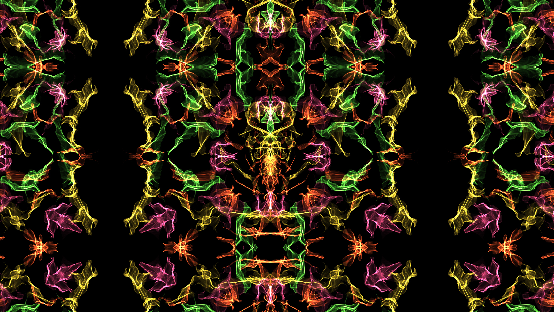 Artistic Colors Digital Art Fractal Kaleidoscope Pattern Psychedelic 1920x1080