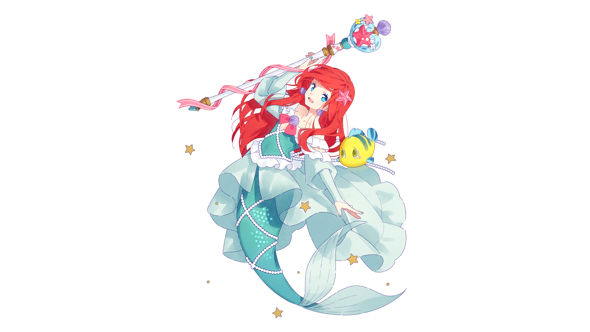 Ariel The Little Mermaid Girl Mermaid 1920x1082