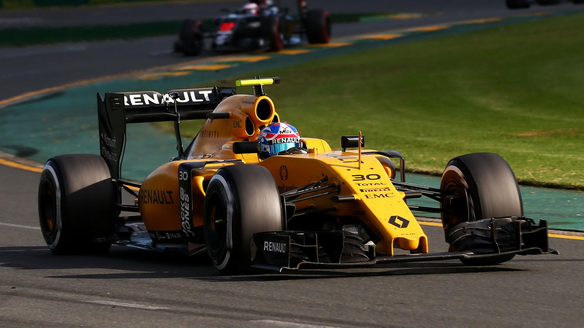 Car Formula 1 Race Car Renault Rs16 Yellow Car 1920x1080