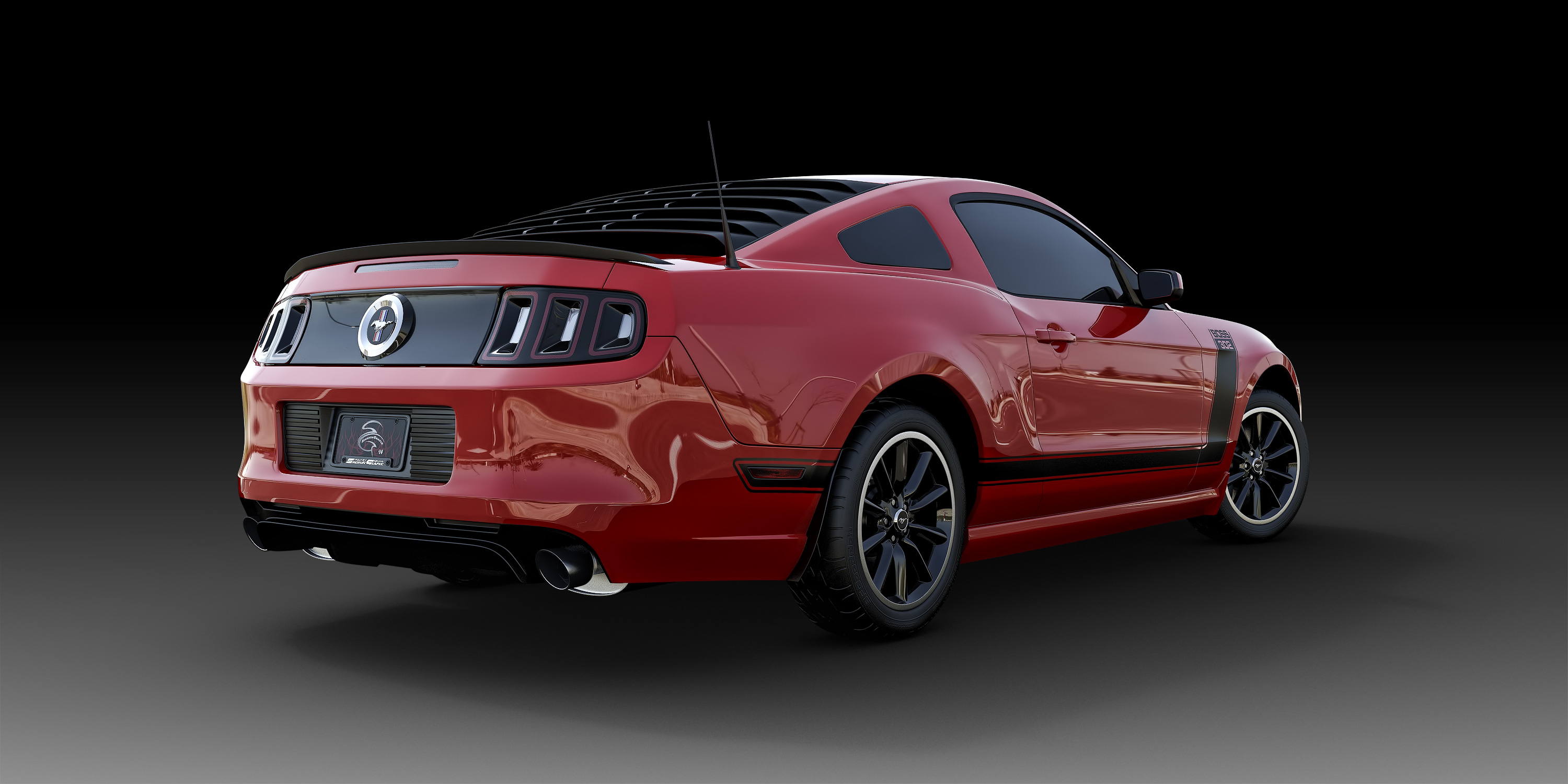 Car Ford Mustang Boss 302 Muscle Car Red Car 3000x1500