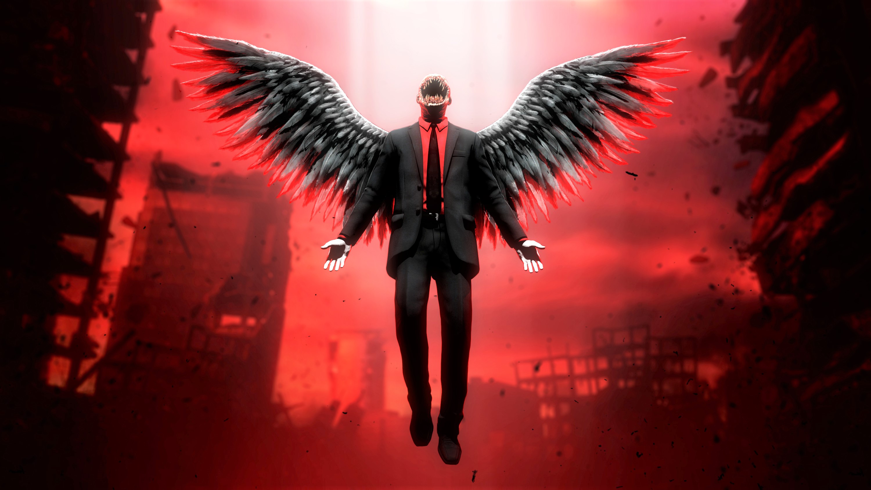 Angel Evil Man Wings 3000x1688