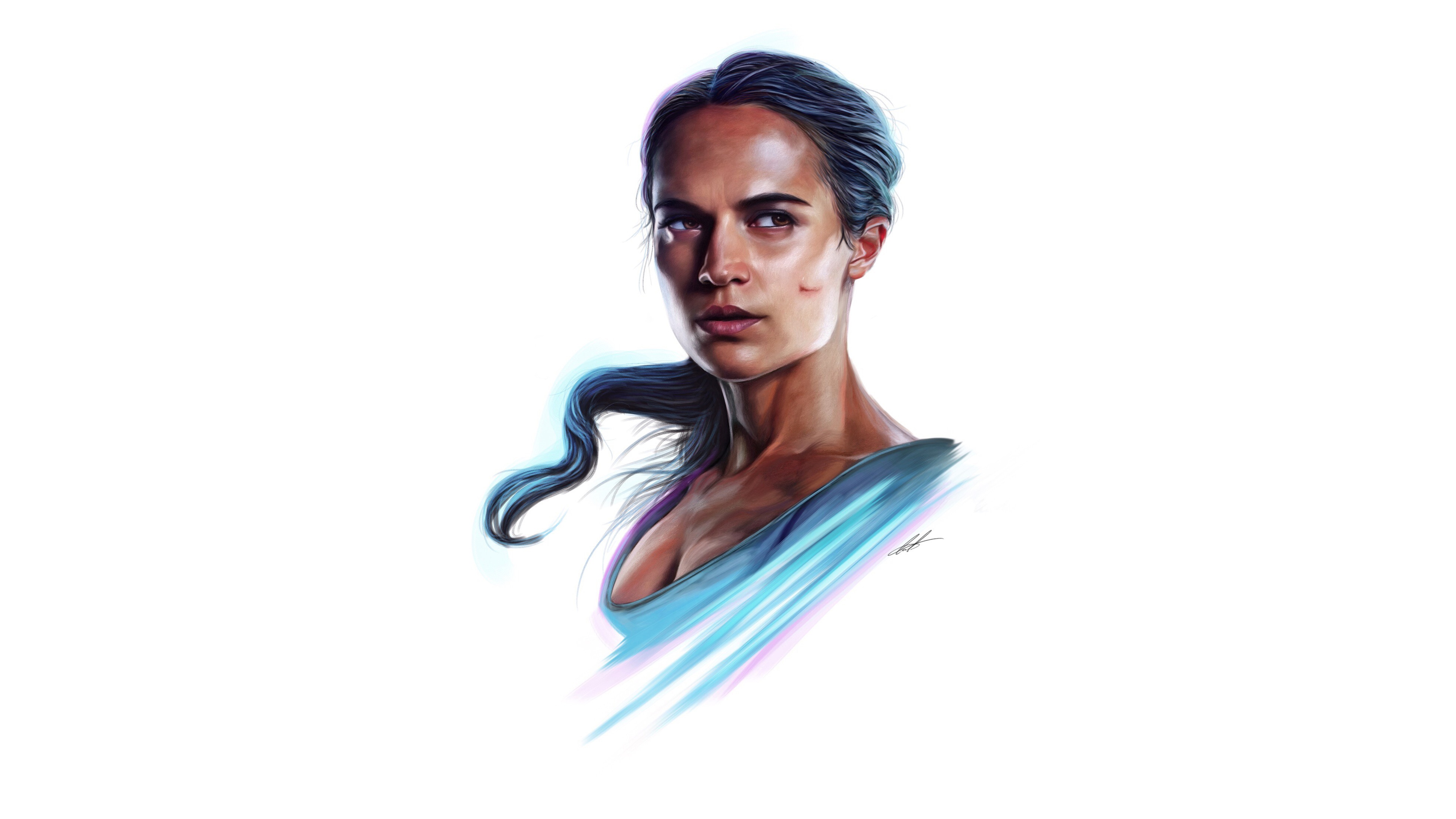 Alicia Vikander Artistic Lara Croft Tomb Raider 2018 3925x2208