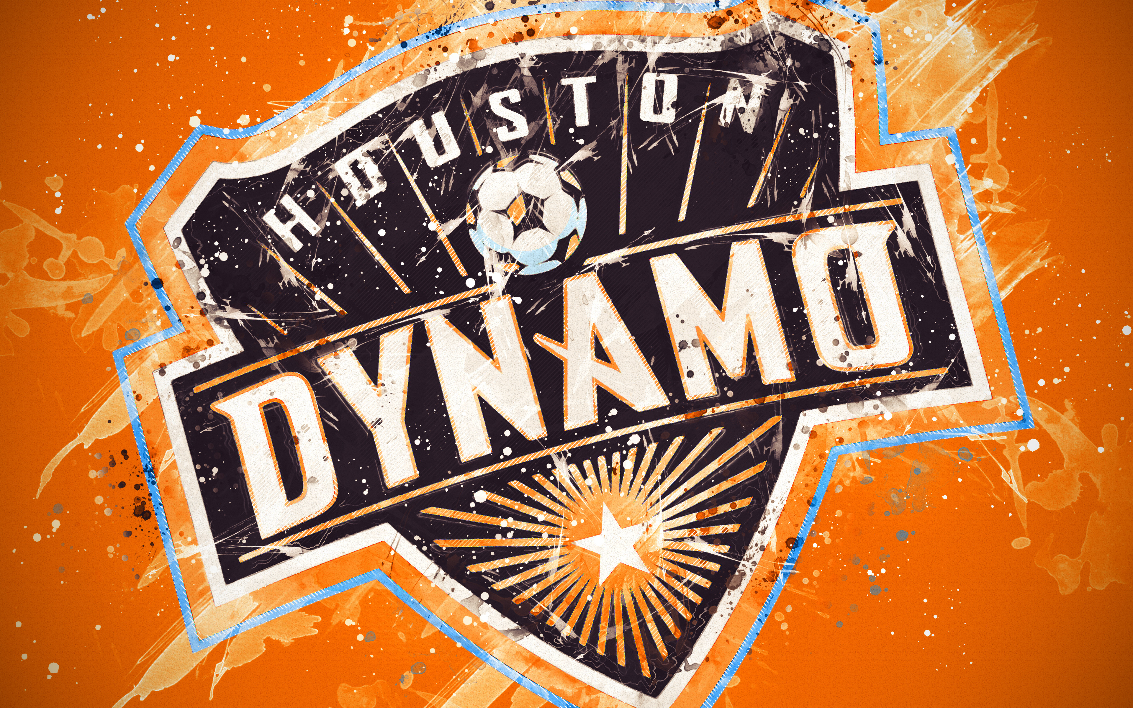 Emblem Houston Dynamo Logo Mls Soccer 3840x2400