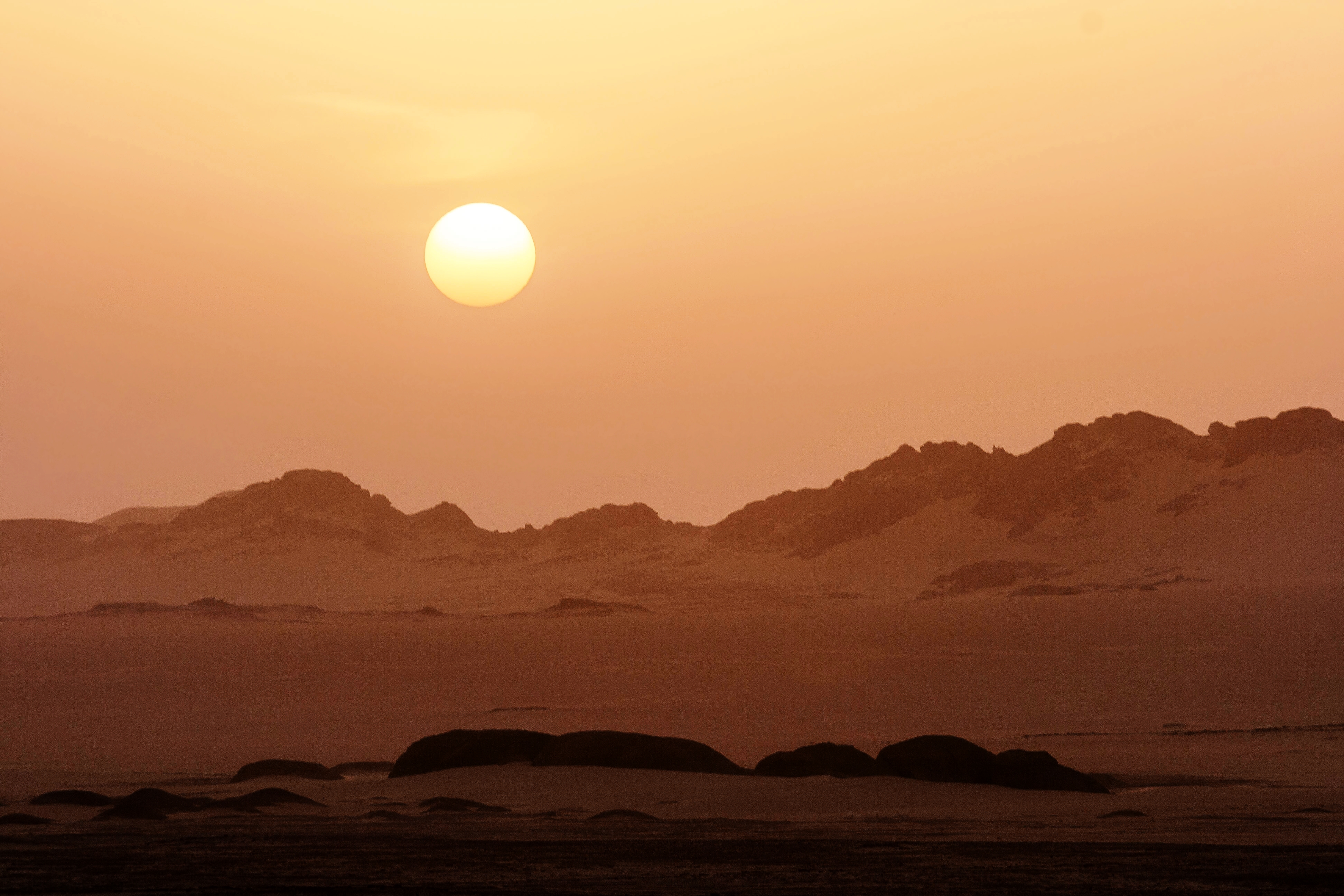 Africa Algeria Desert Dune National Park Rock Sahara Sand Sunset Tadrart Tassili N 039 Ajjer 3888x2592